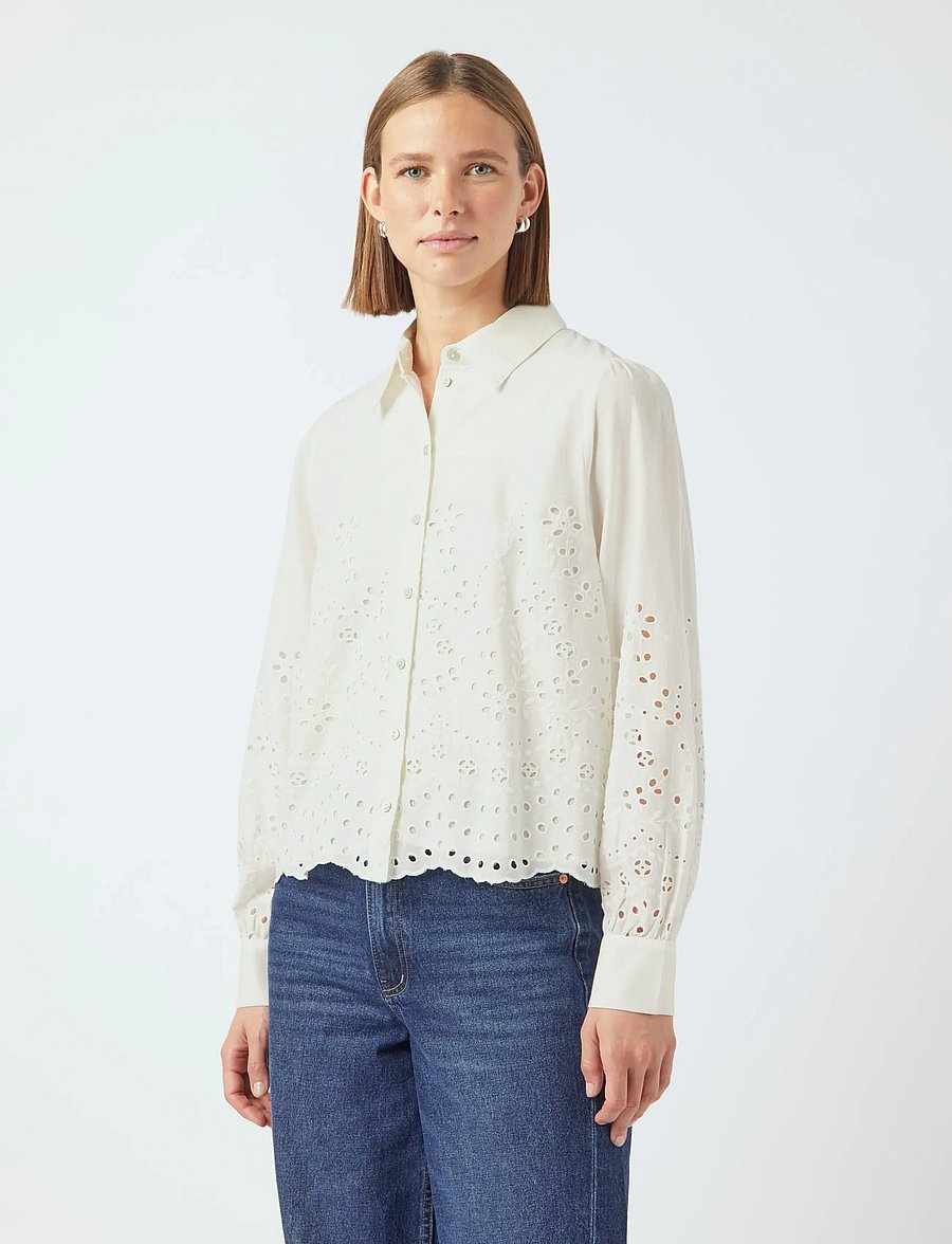 YAS - YASLUMA LS SHIRT S. NOOS - star white - 0