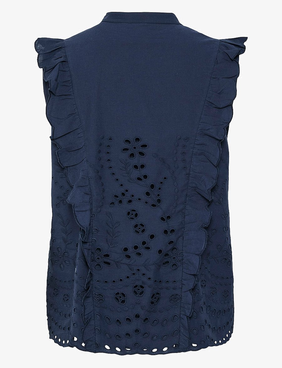 YAS - YASLUMA SL TOP S. NOOS - Ärmellose blusen - navy blazer - 2
