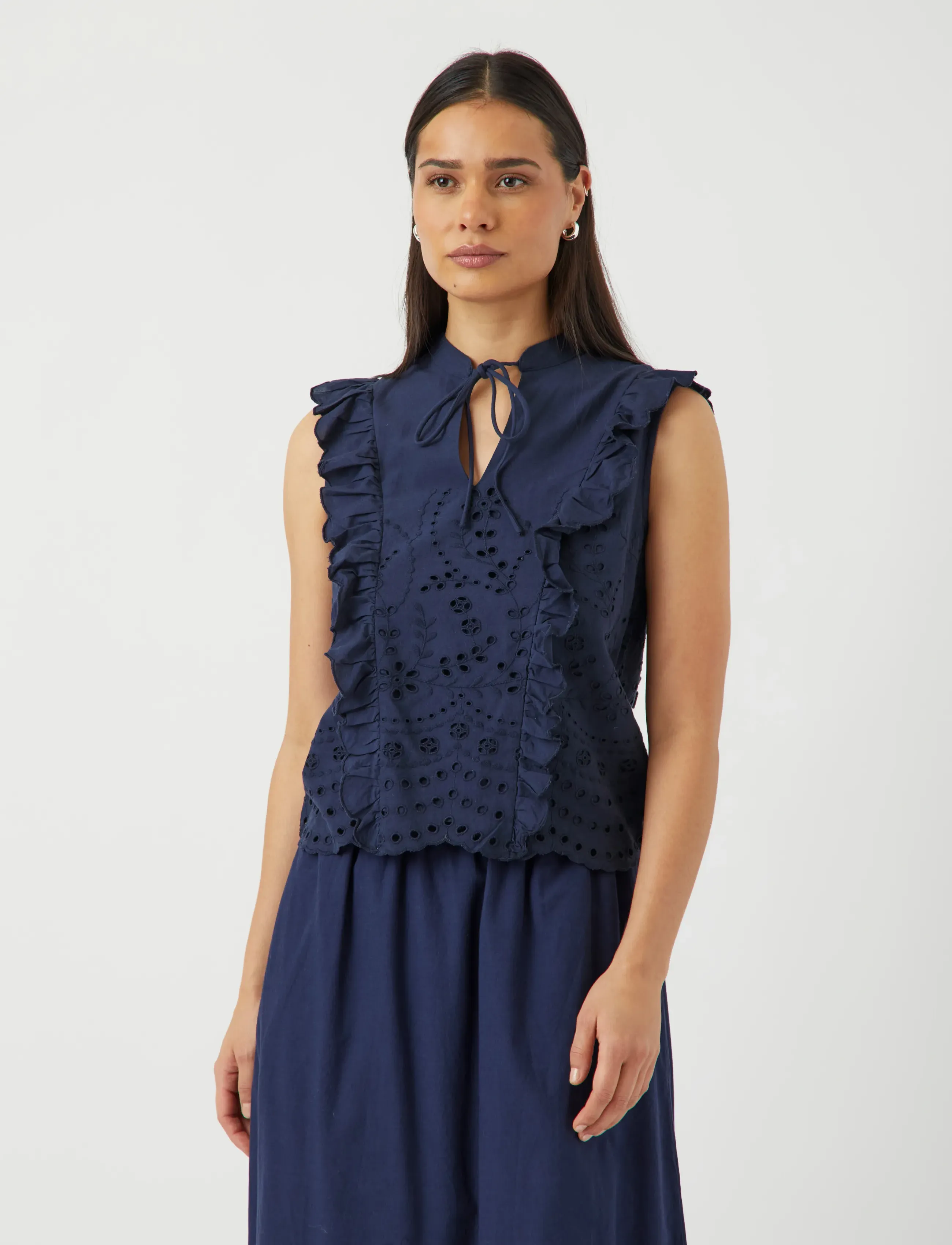 YAS Yasluma Sl Top S. Noos, 34, Navy, Bluser > Uden Ærmer, Dame