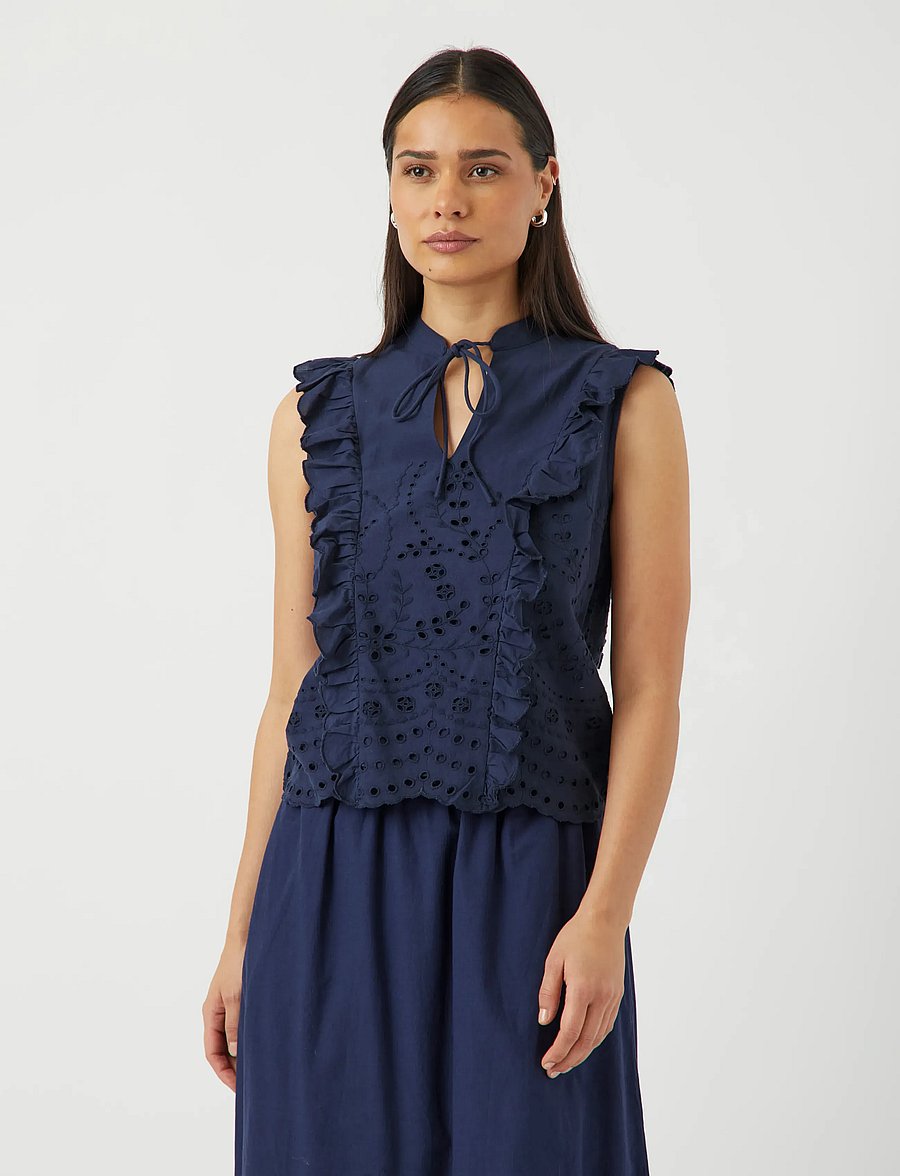 YAS - YASLUMA SL TOP S. NOOS - Ärmellose blusen - navy blazer - 0