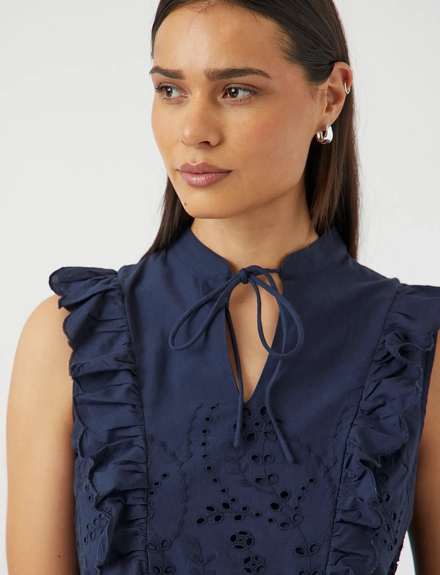 YAS - YASLUMA SL TOP S. NOOS - Ärmellose blusen - navy blazer - 5
