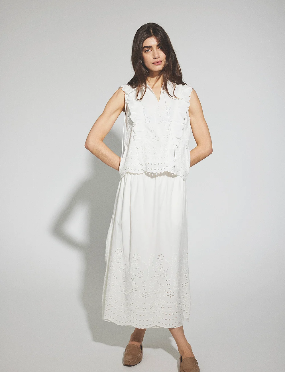 YAS - YASLUMA SL TOP S. NOOS - sleeveless blouses - star white - 0