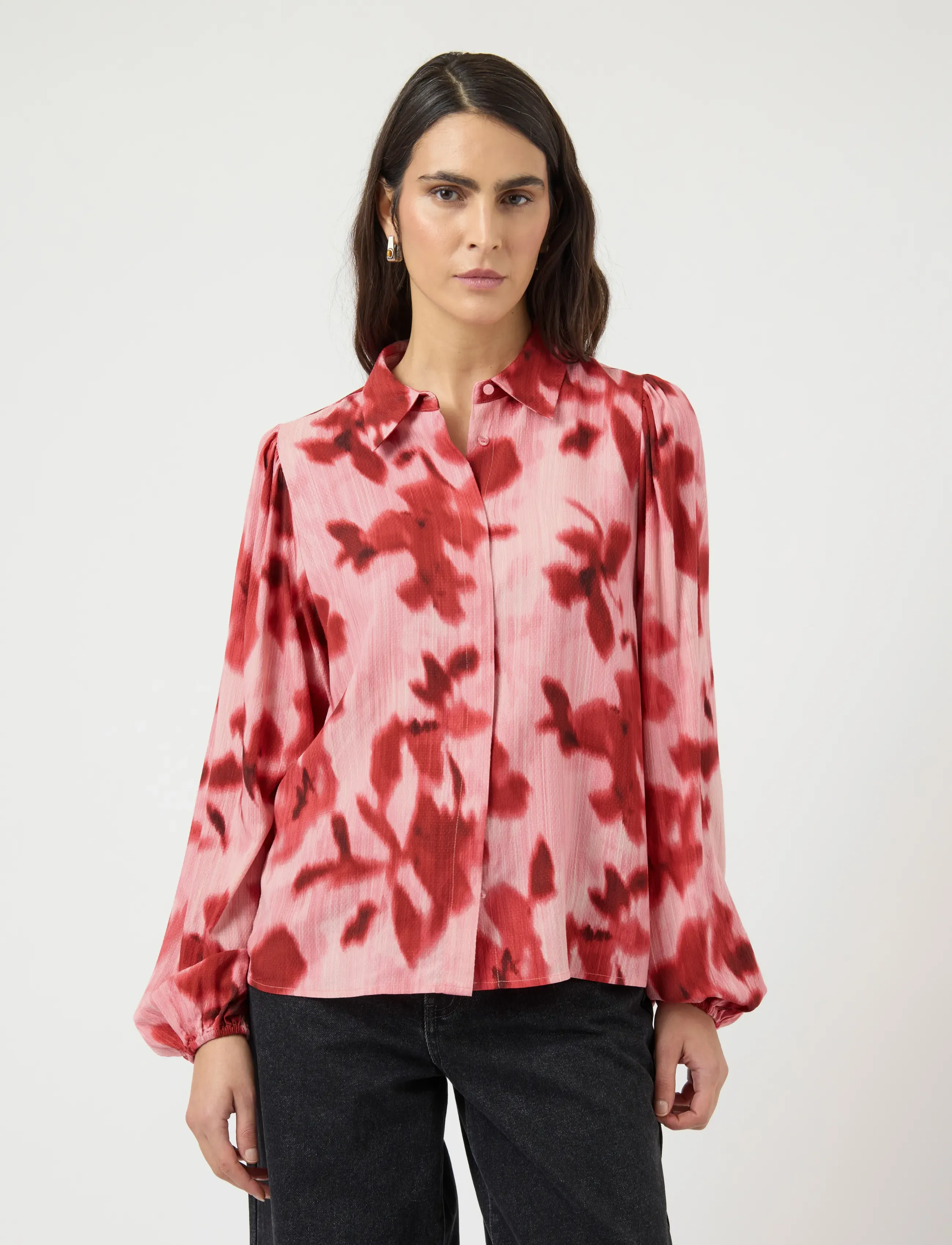 YAS asina Ls Shirt S. Noos, Kvinder, Langærmet Skjorte, Rød, Str: 36