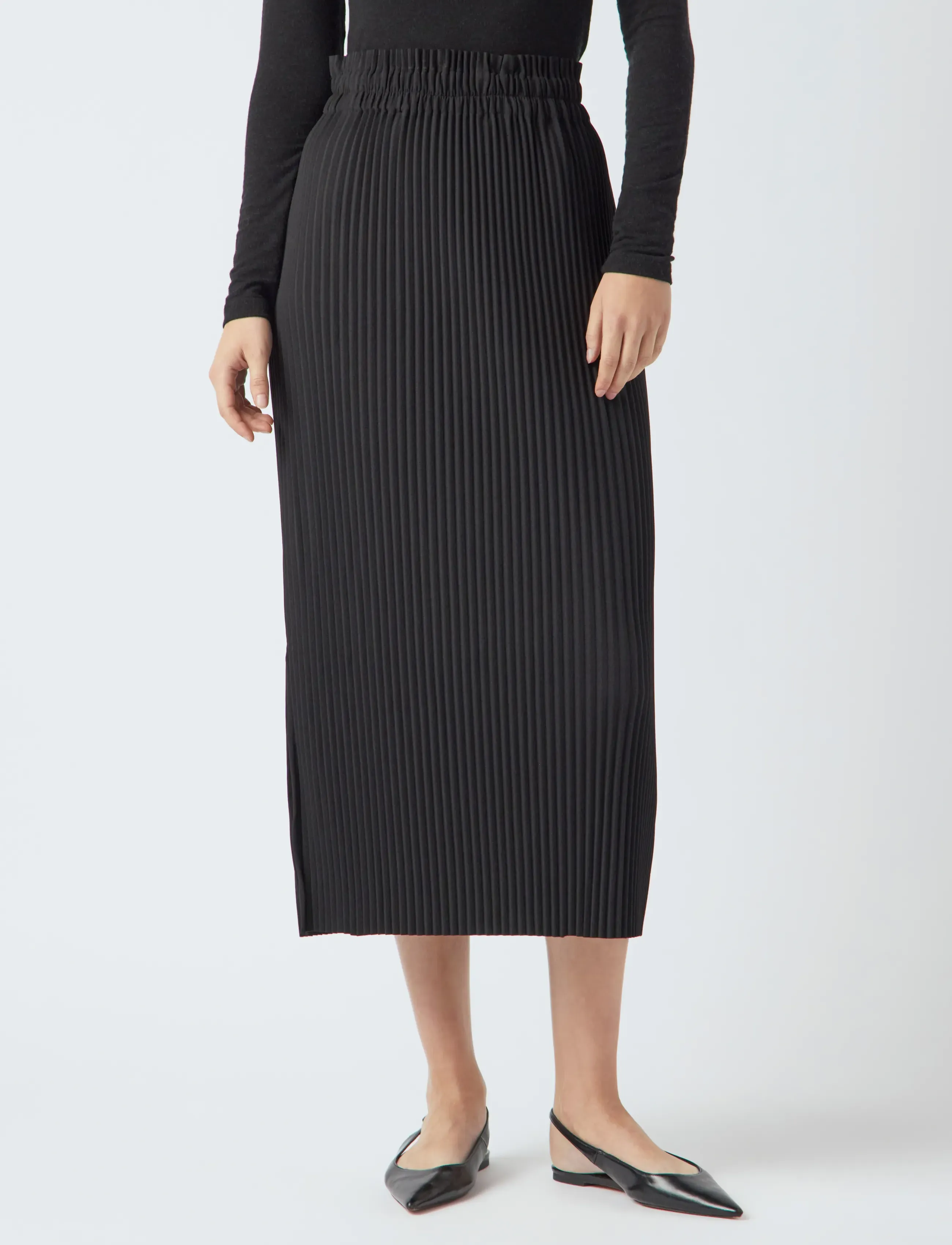 YAS YASALISA HW LONG SKIRT S. NOOS - Midi-Röcke - BLACK / black