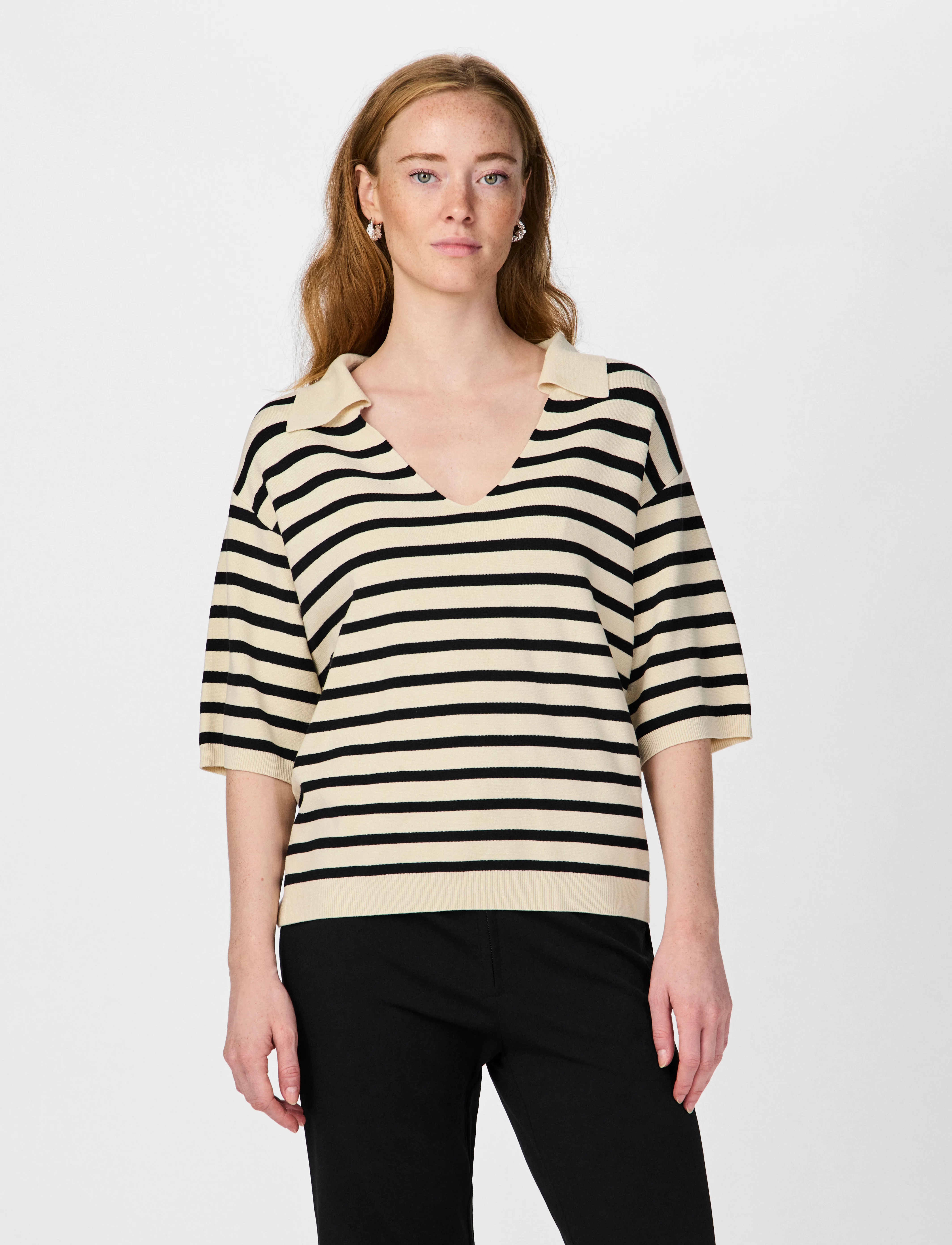 YAS fonny 2/4 Knit Pullover S. Noos, XS, Knitwear, Beige - Jumpers, Frauen