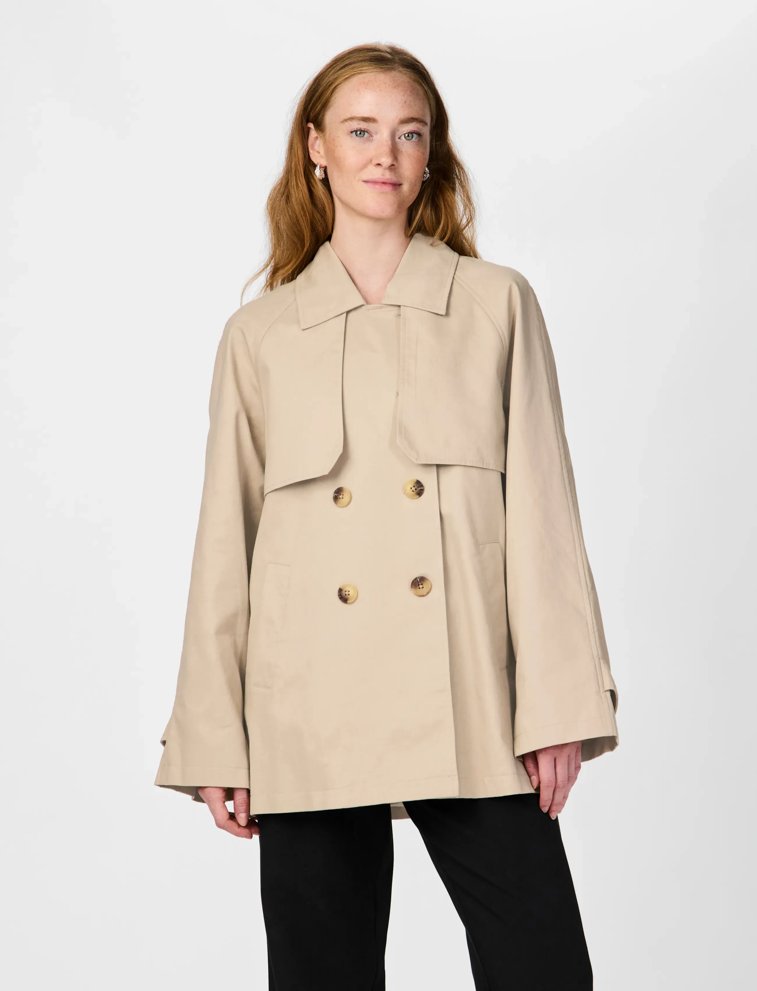 YAS YASVENICE LS TRENCHCOAT NOOS - Transitional Layering - DOESKIN / beige