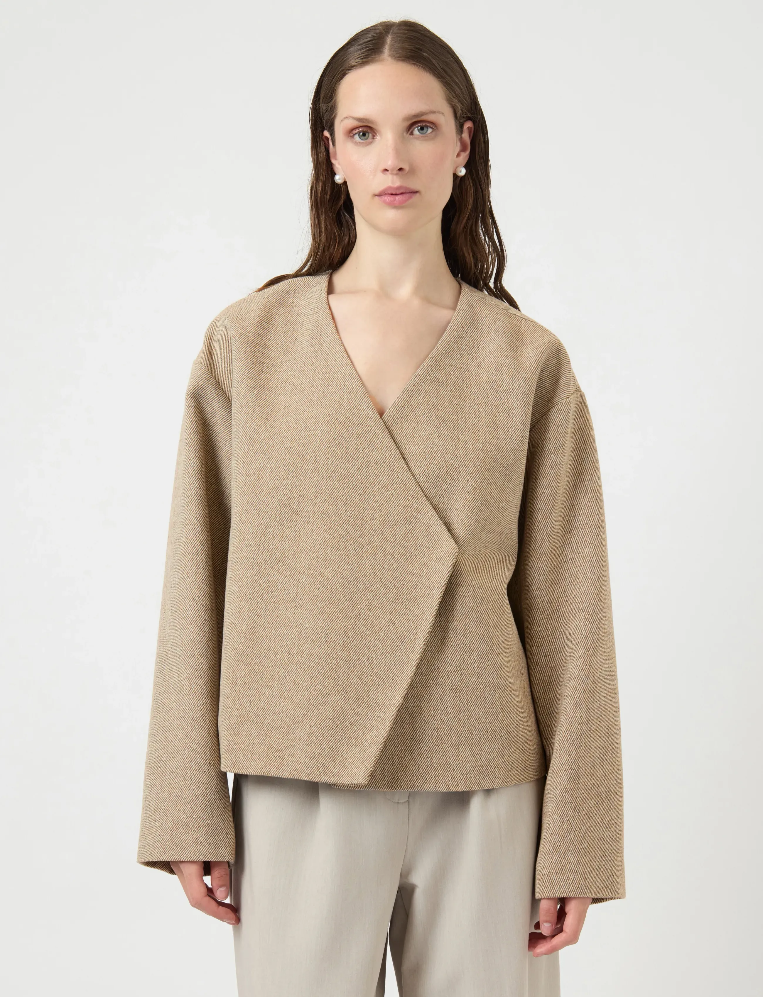 YAS spring Ls Jacket Noos, Kvinder, Strikjakke, Beige, Str: 36