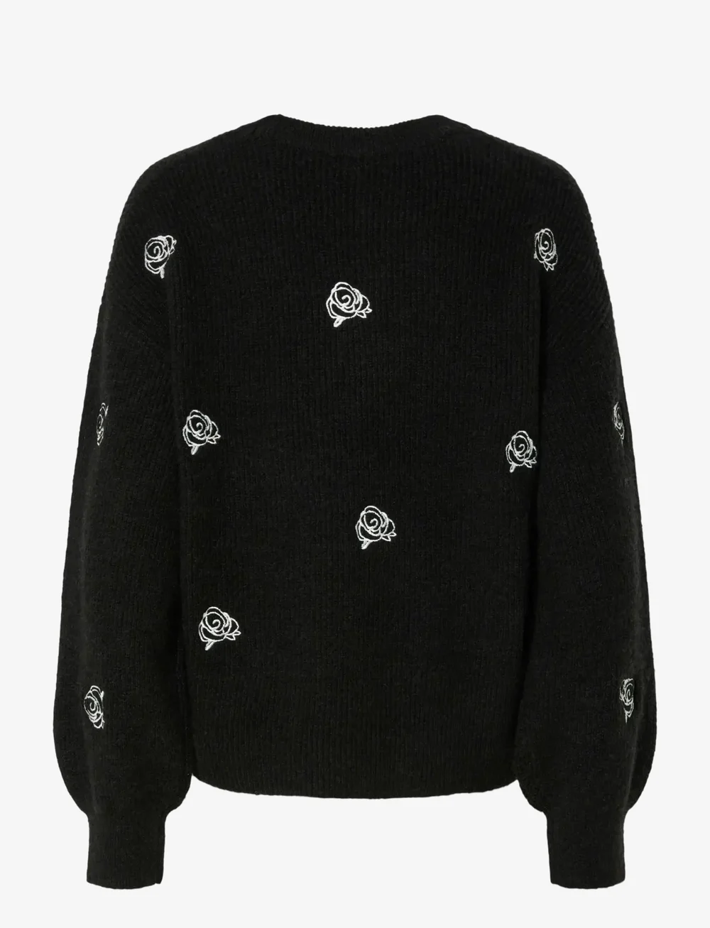 YAS - YASFLEUR LS KNIT PULLOVER S. NOOS - strikkegensere - black - 1