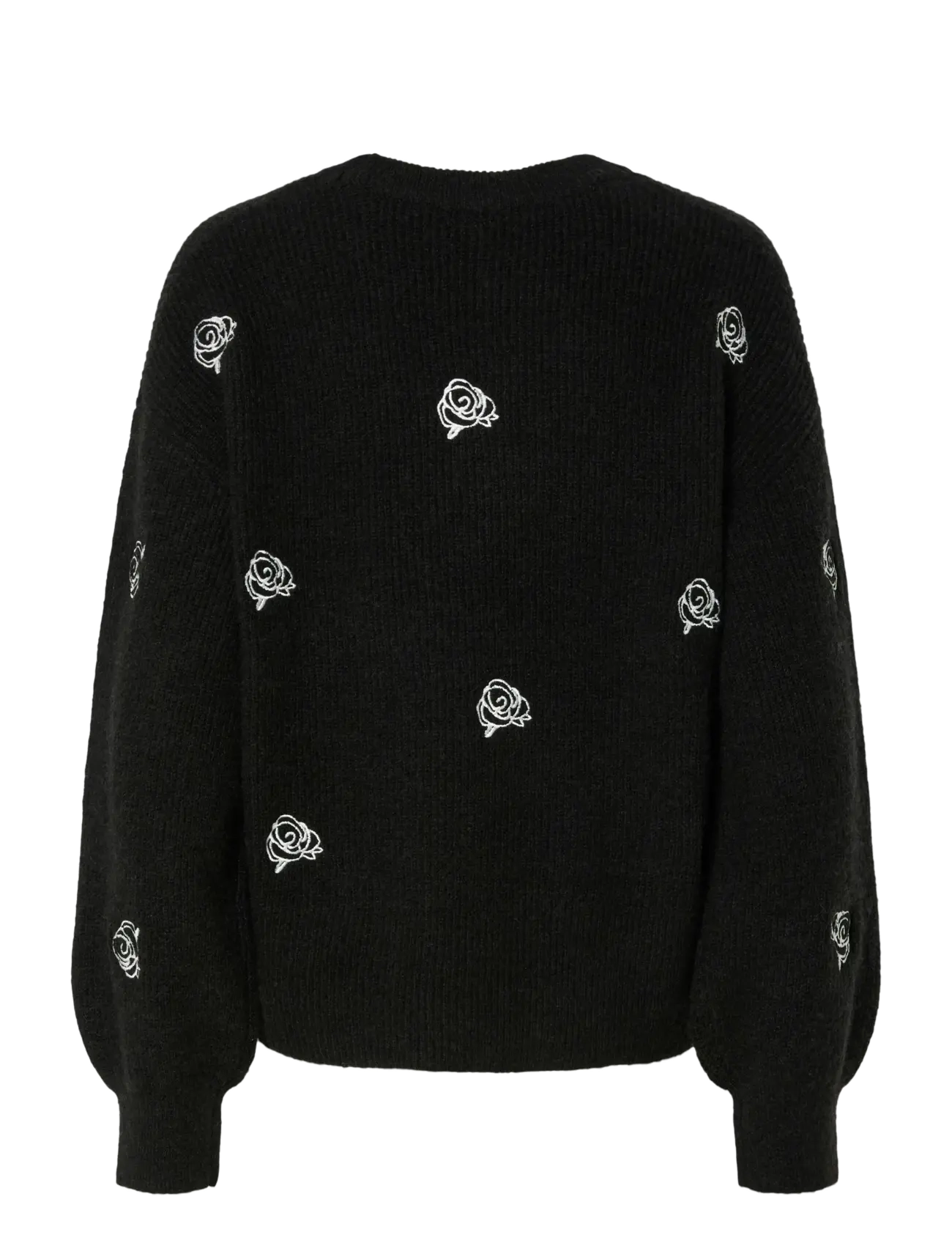 YAS - YASFLEUR LS KNIT PULLOVER S. NOOS - pullover - black - 1