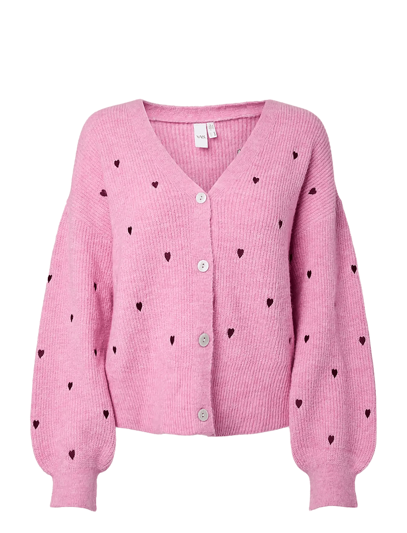 YAS - YASFLEUR LS KNIT CARDIGAN S. NOOS - koftor - begonia pink - 1
