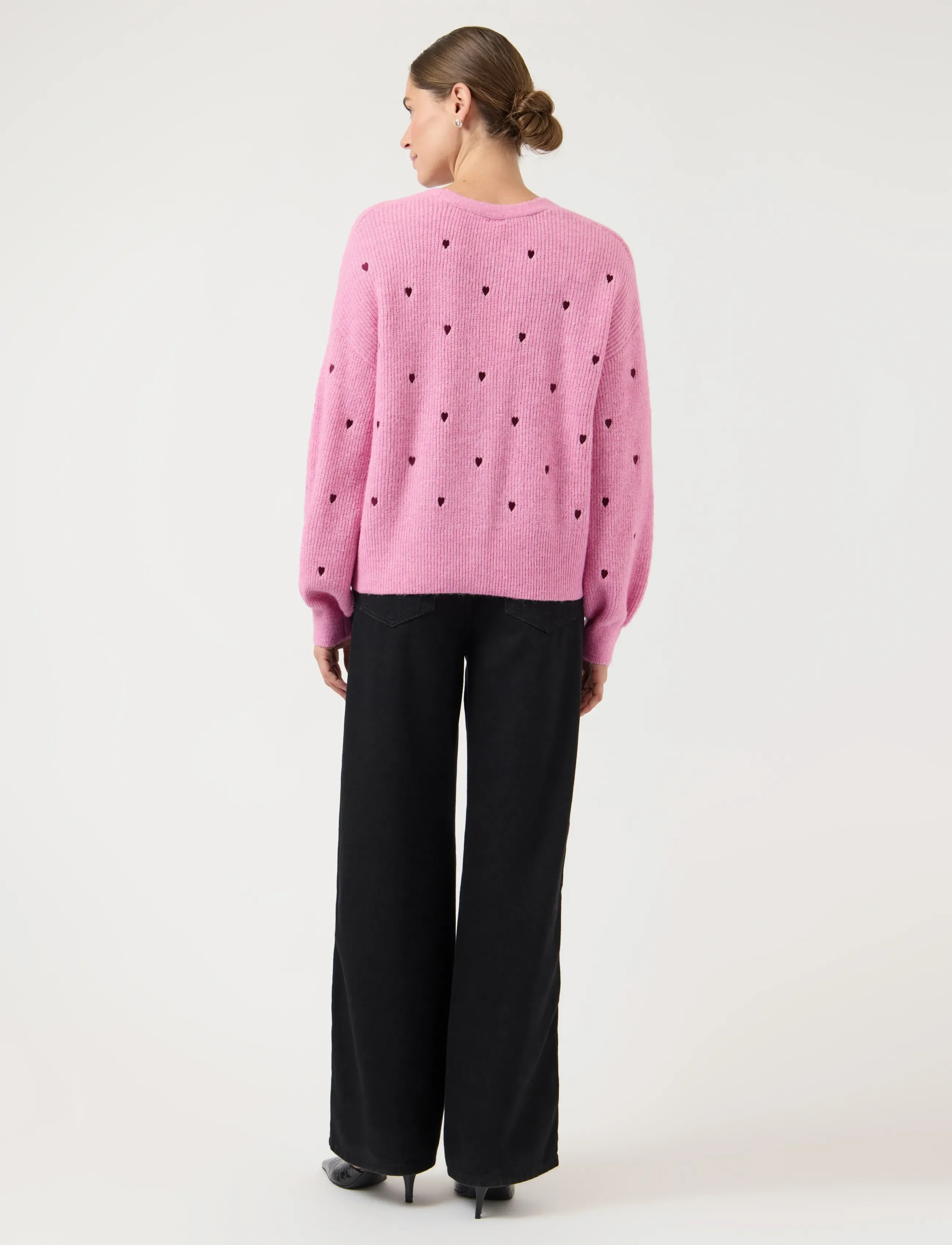 YAS - YASFLEUR LS KNIT CARDIGAN S. NOOS - cardigans - begonia pink - 3
