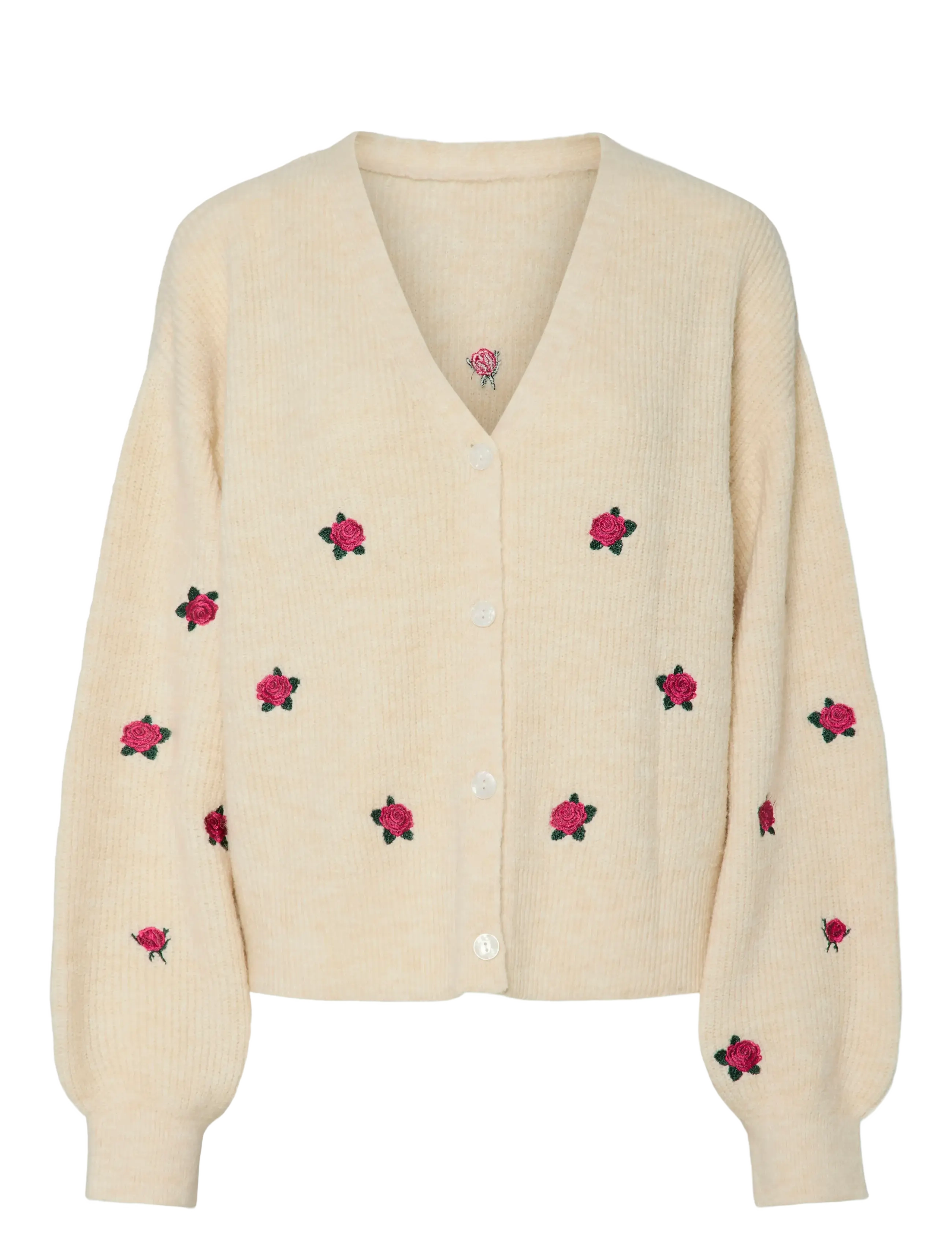 YAS - YASFLEUR LS KNIT CARDIGAN S. NOOS - gebreide vesten - birch - 1