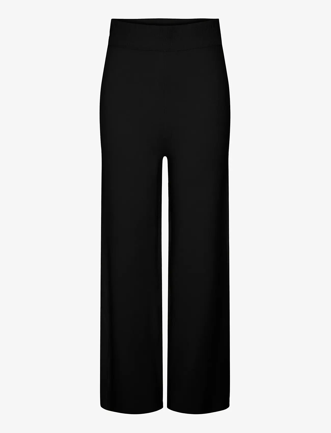 YAS - YASFONNY HW KNIT PANT S. NOOS - hosen mit weitem bein - black - 1