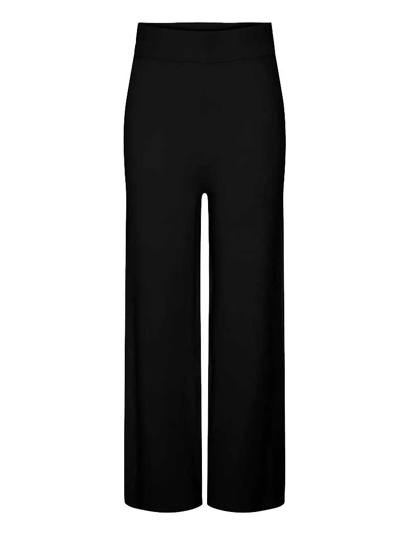 YAS - YASFONNY HW KNIT PANT S. NOOS - hosen mit weitem bein - black - 1