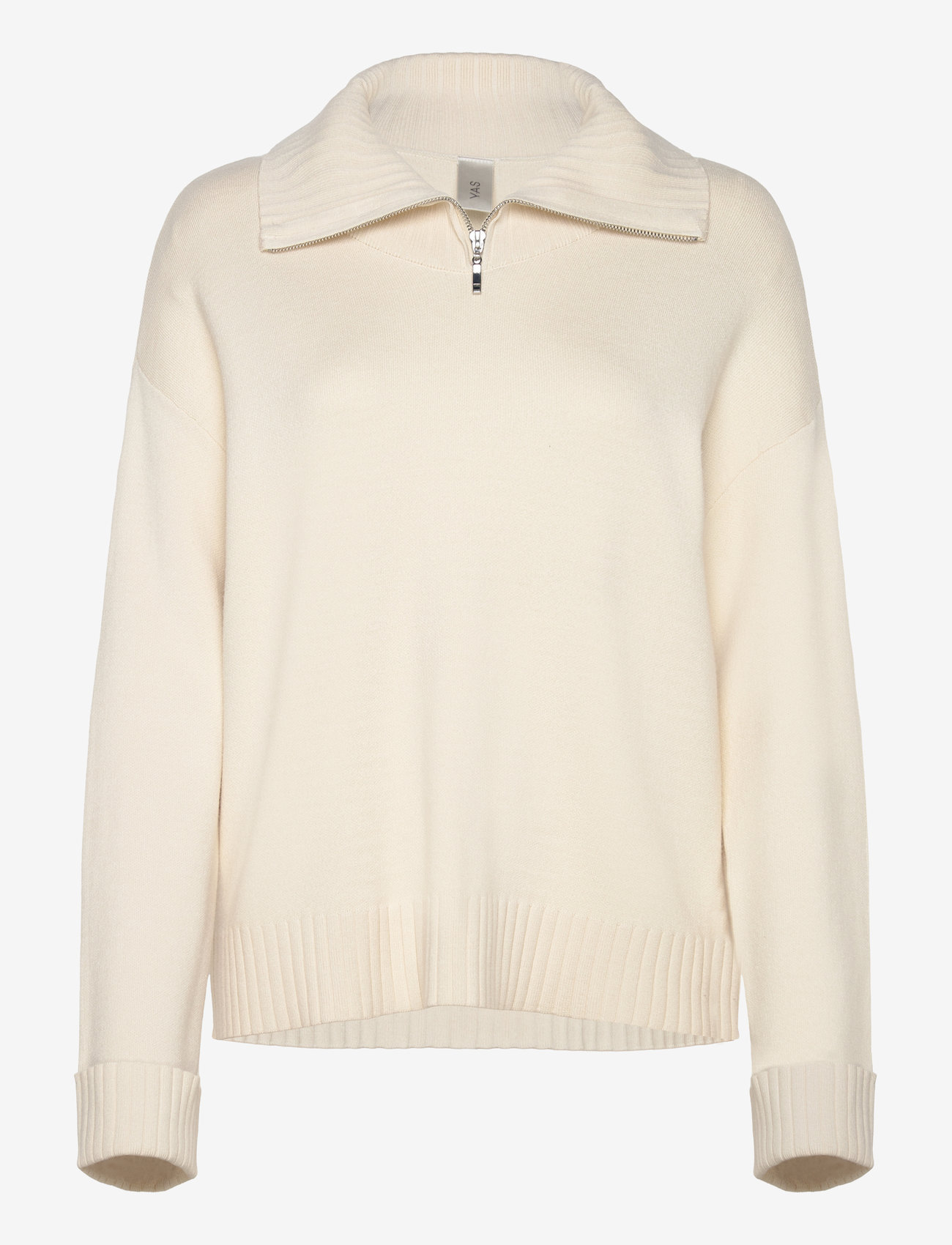 YAS - YASFONNY LS ZIP KNIT PULLOVER S. - D2D - sviitrid - birch - 0