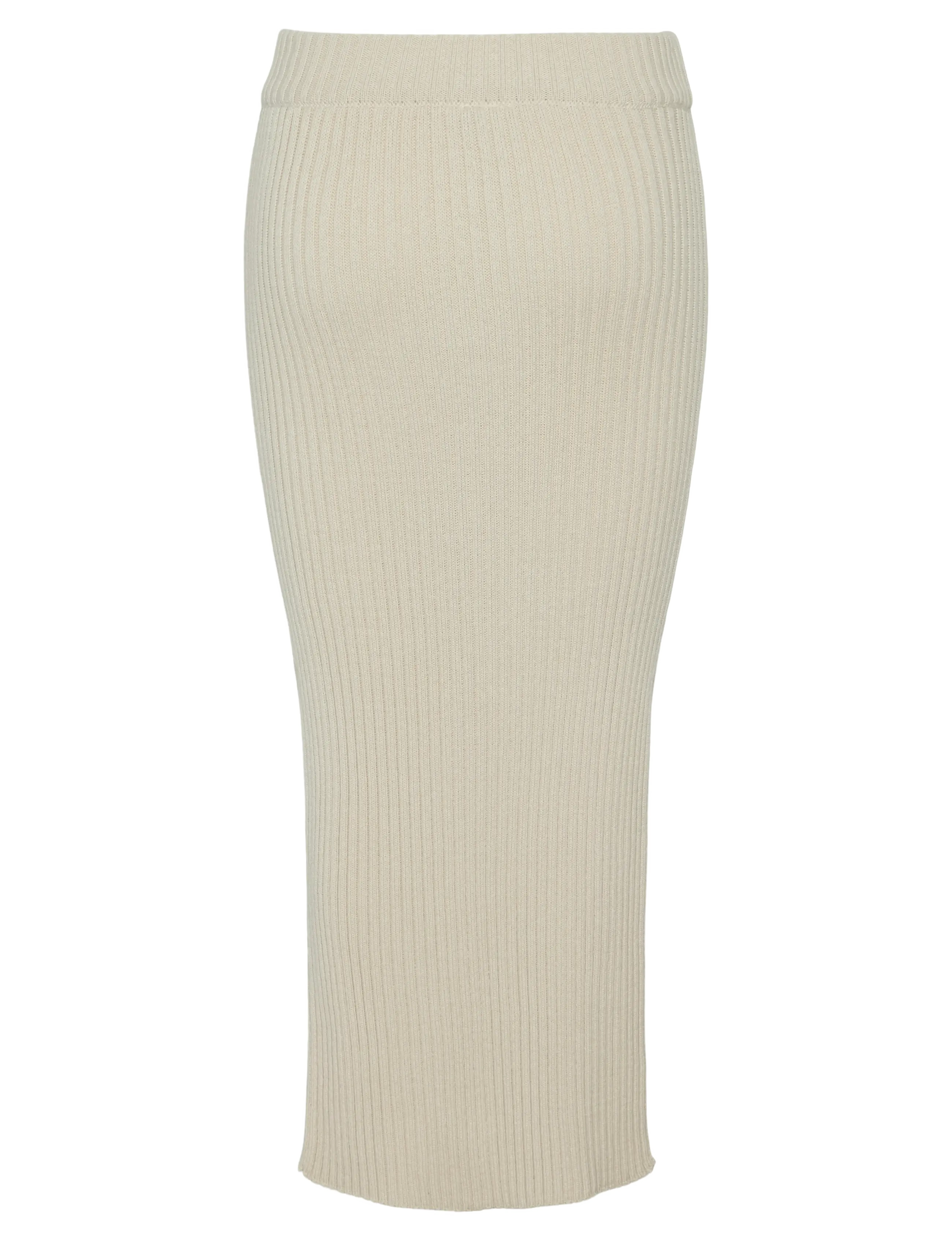 YAS - YASMAVI HW ANKLE KNIT SKIRT - D2D - strikkede nederdele - birch - 2