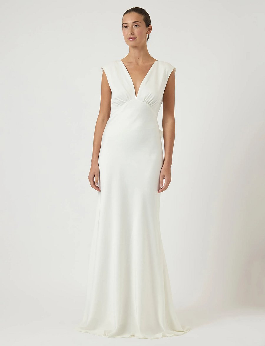 YAS - YASDOTTEA SS TRAIN DRESS S. - CELEB - wedding dresses - gardenia - 5