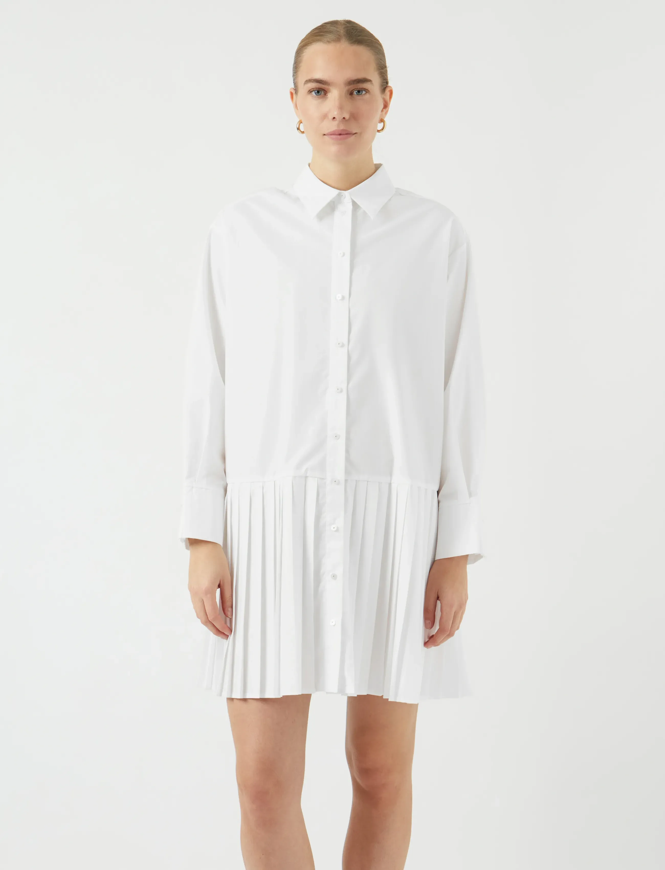YAS YASELLI LS SHIRT DRESS S. NOOS - Riided - STAR WHITE / white