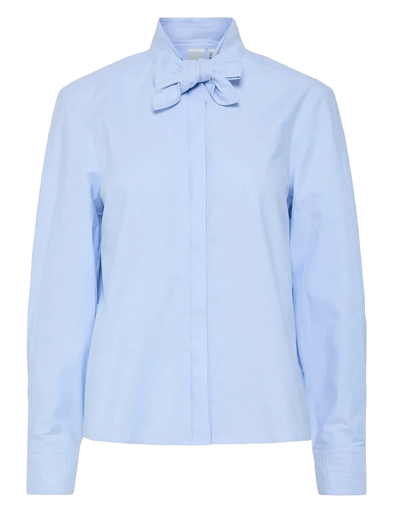 YAS - YASOXA LS TIE NECK SHIRT S. - langærmede skjorter - clear sky - 0