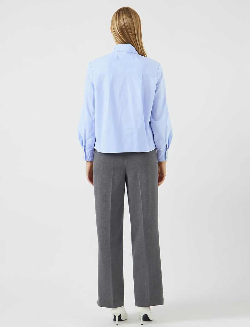 YAS - YASOXA LS TIE NECK SHIRT S. - langærmede skjorter - clear sky - 3