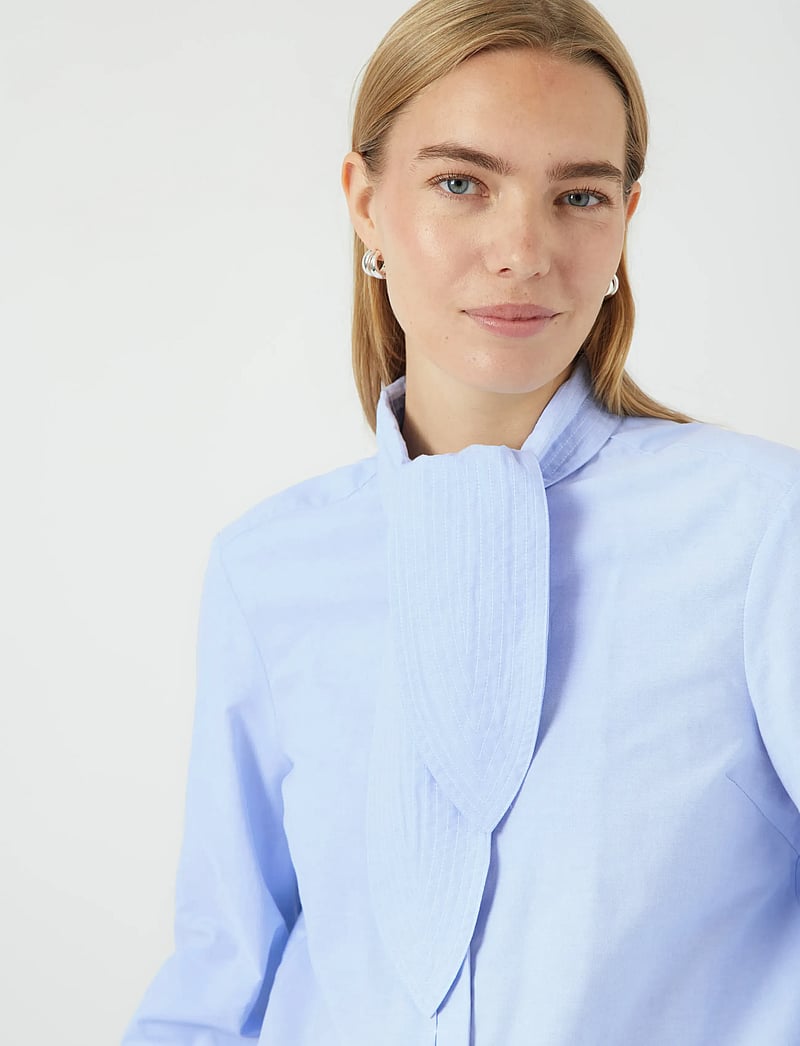 YAS - YASOXA LS TIE NECK SHIRT S. - langærmede skjorter - clear sky - 5