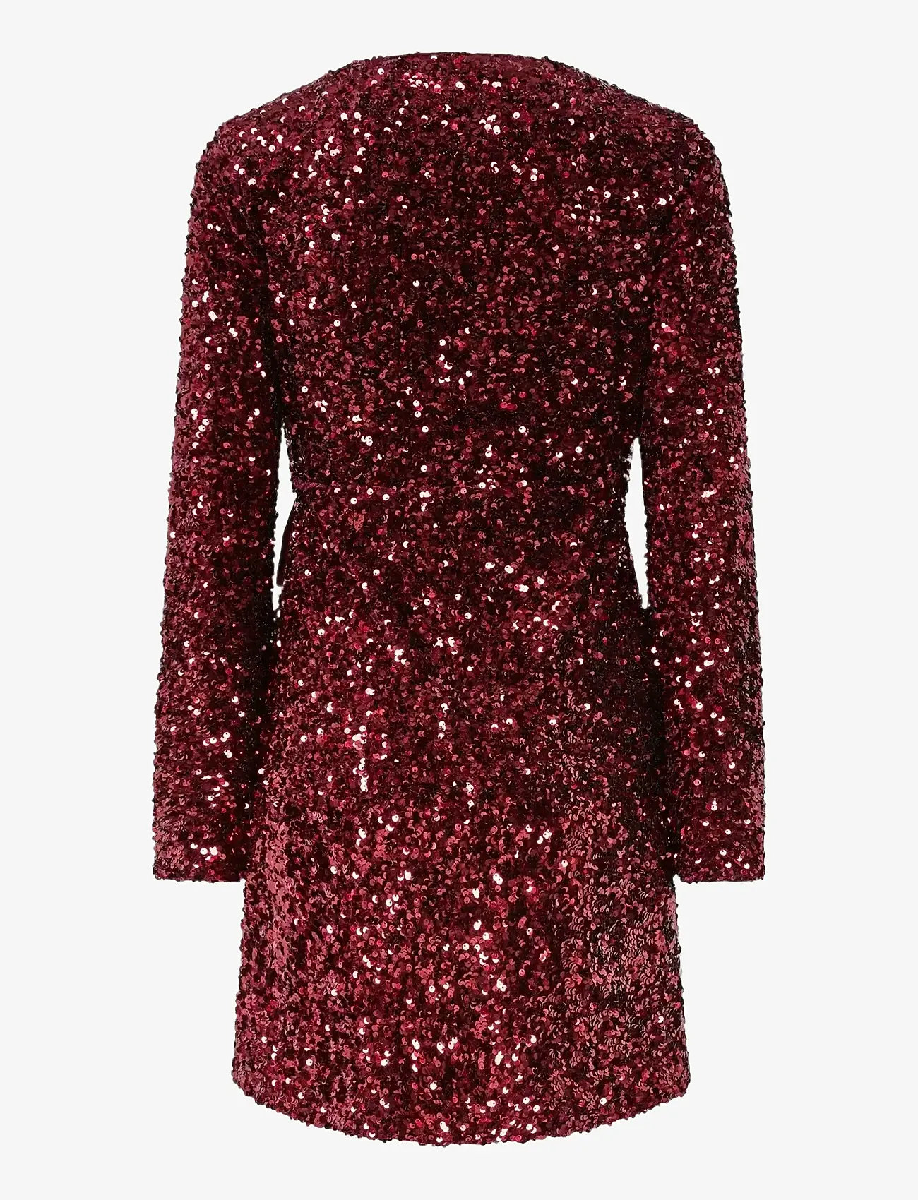 YAS - YASELLE LS WRAP DRESS - SHOW - pailletkjoler - port royale - 1