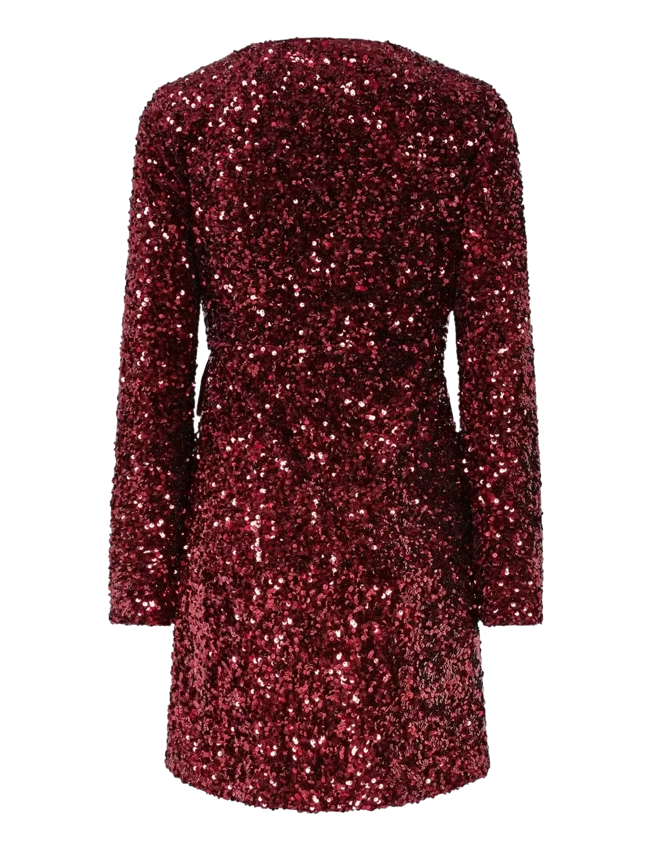 YAS - YASELLE LS WRAP DRESS - SHOW - pailletkjoler - port royale - 1