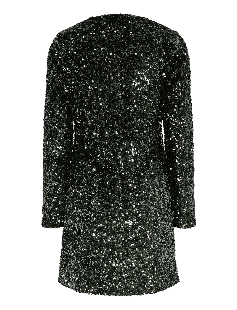 YAS - YASELLE LS WRAP DRESS - SHOW - paillettenkleider - rosin - 1