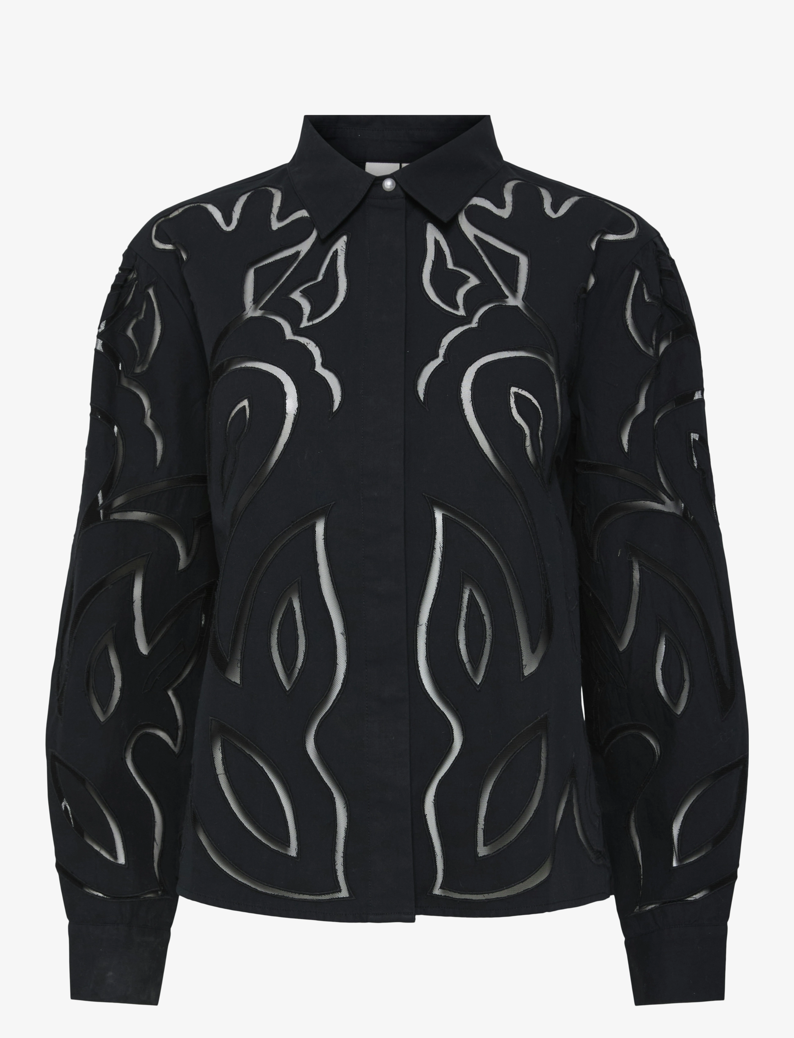 YAS - YASTERENA LS SHIRT S. - long-sleeved shirts - black - 1