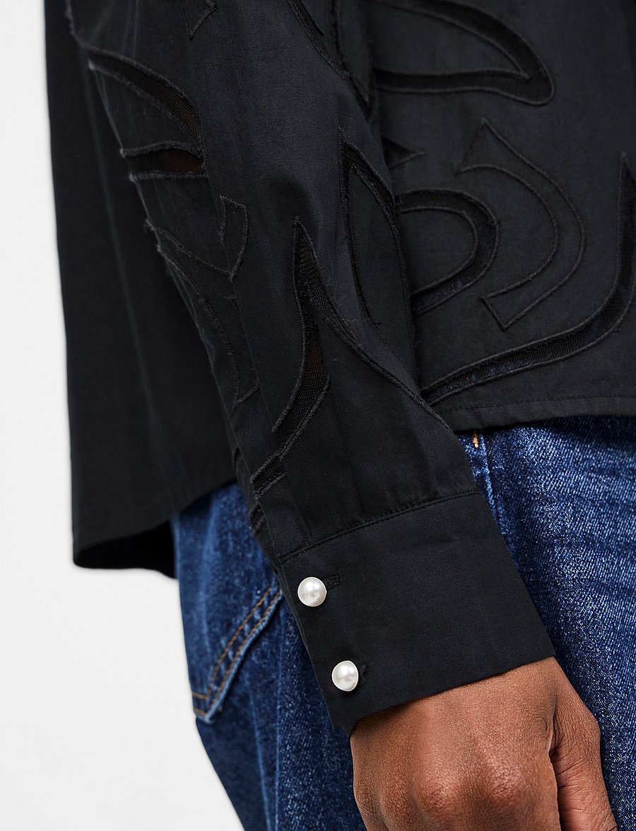 YAS - YASTERENA LS SHIRT S. - långärmade skjortor - black - 5