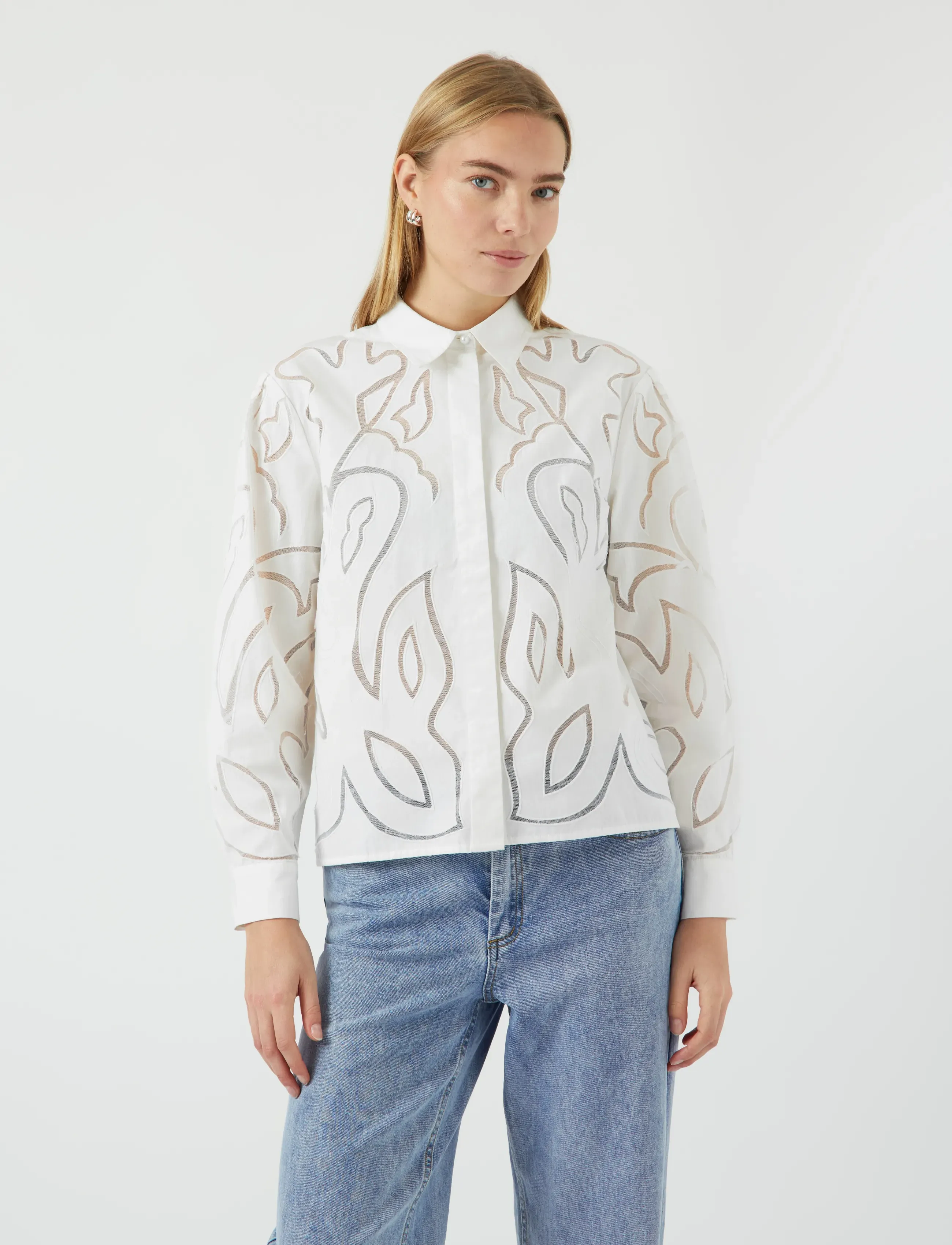 YAS YASTERENA LS SHIRT S. - Overhemden met lange mouwen - STAR WHITE / white