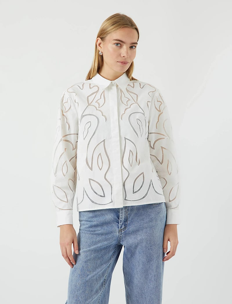 YAS - YASTERENA LS SHIRT S. - langärmlige hemden - star white - 0