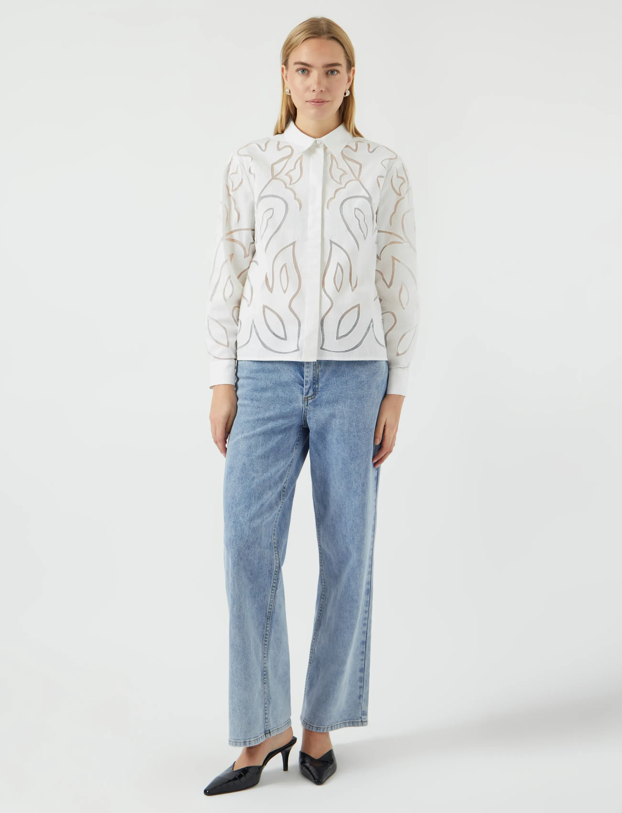 YAS - YASTERENA LS SHIRT S. - langärmlige hemden - star white - 4