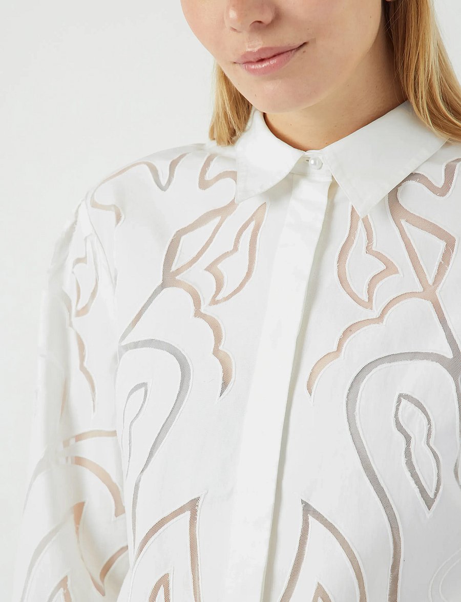 YAS - YASTERENA LS SHIRT S. - langärmlige hemden - star white - 5