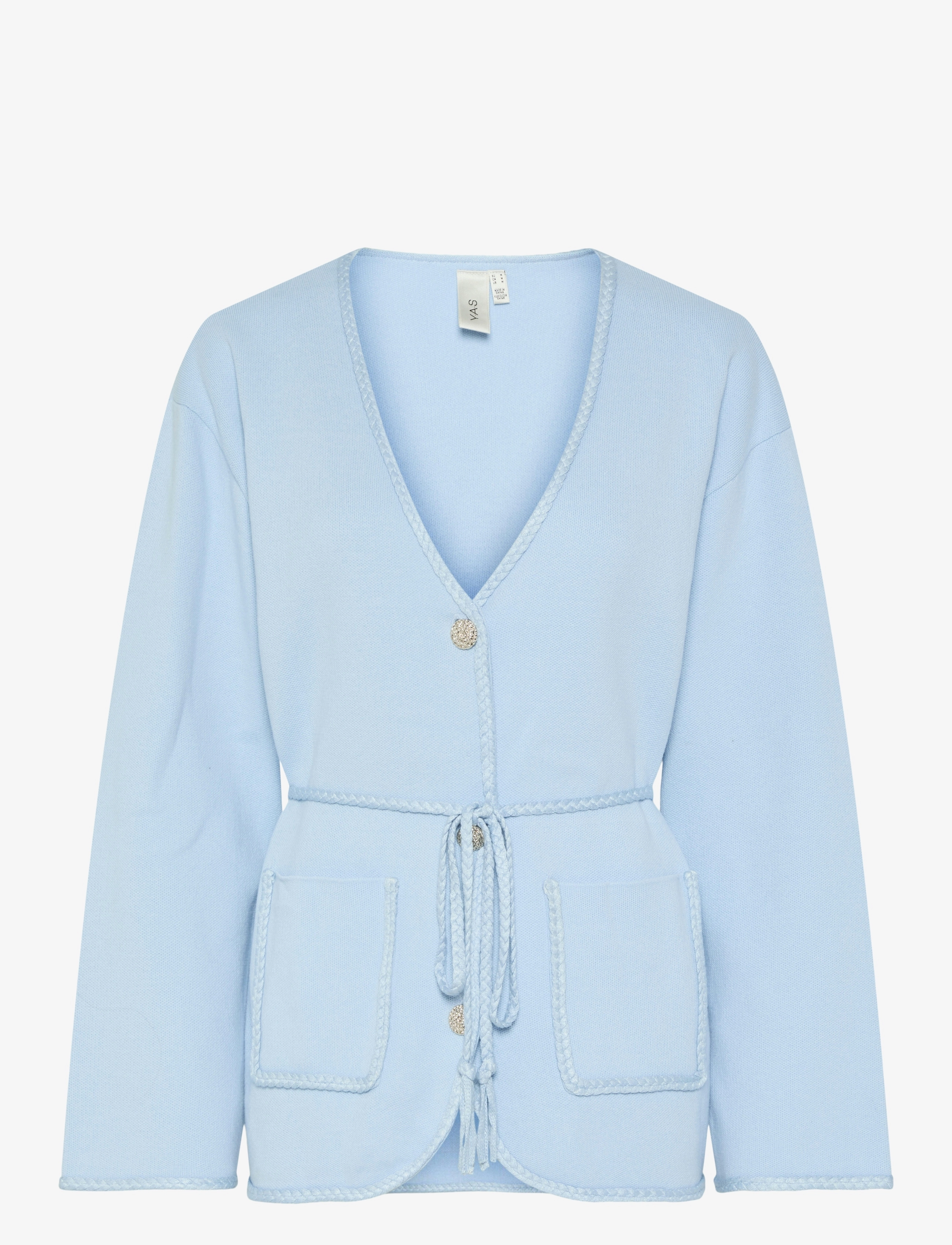 YAS - YASBREMA LS KNIT CARDIGAN - gilets - clear sky - 1