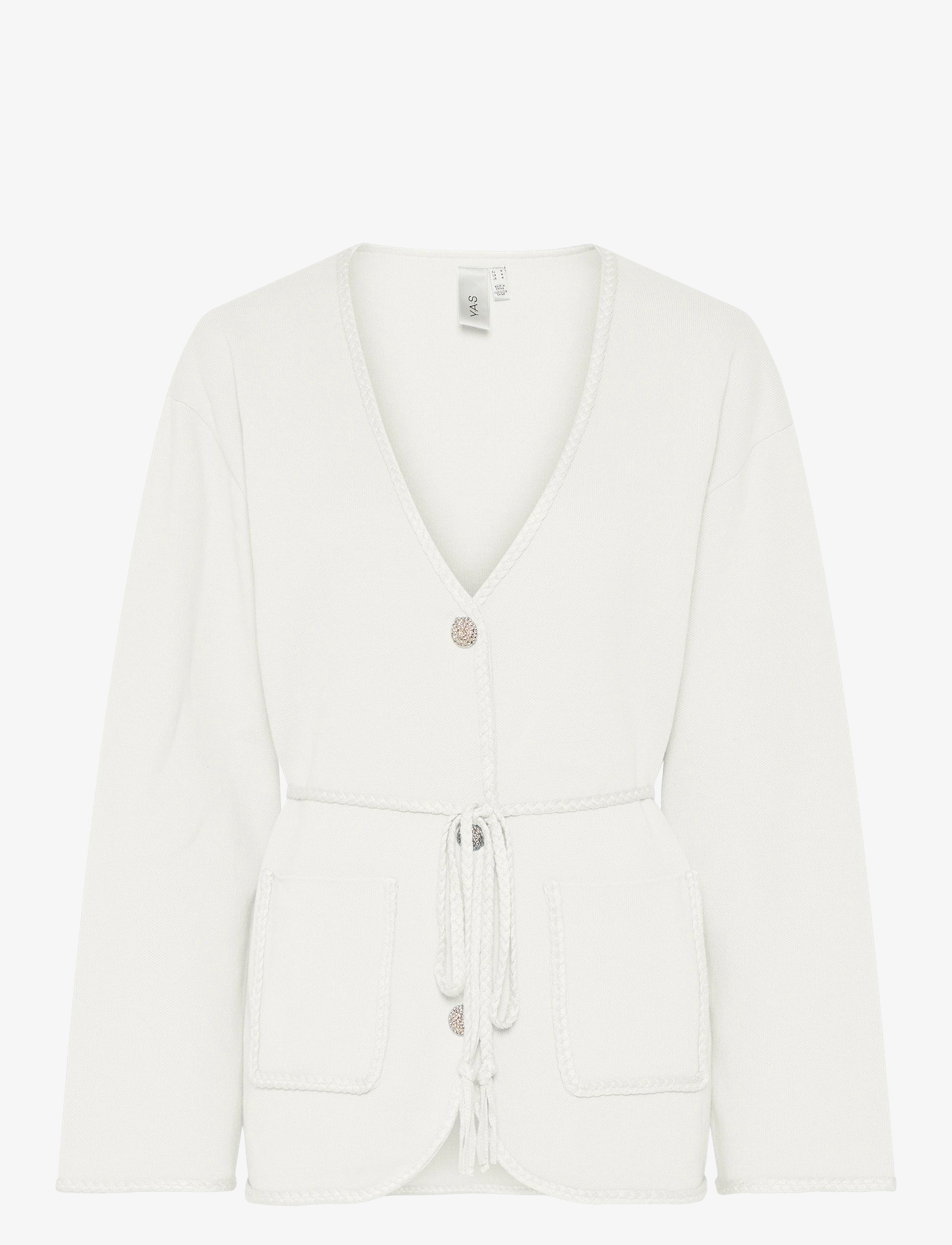 YAS - YASBREMA LS KNIT CARDIGAN - cardigans - star white - 0