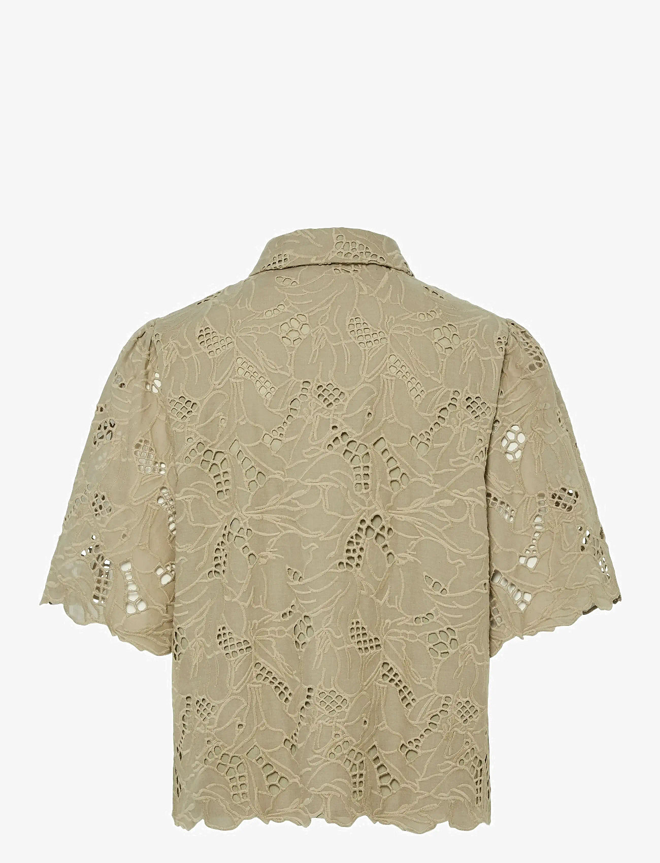 YAS - YASSAGGA 2/4 SHIRT - kurzärmlige hemden - silver sage - 2