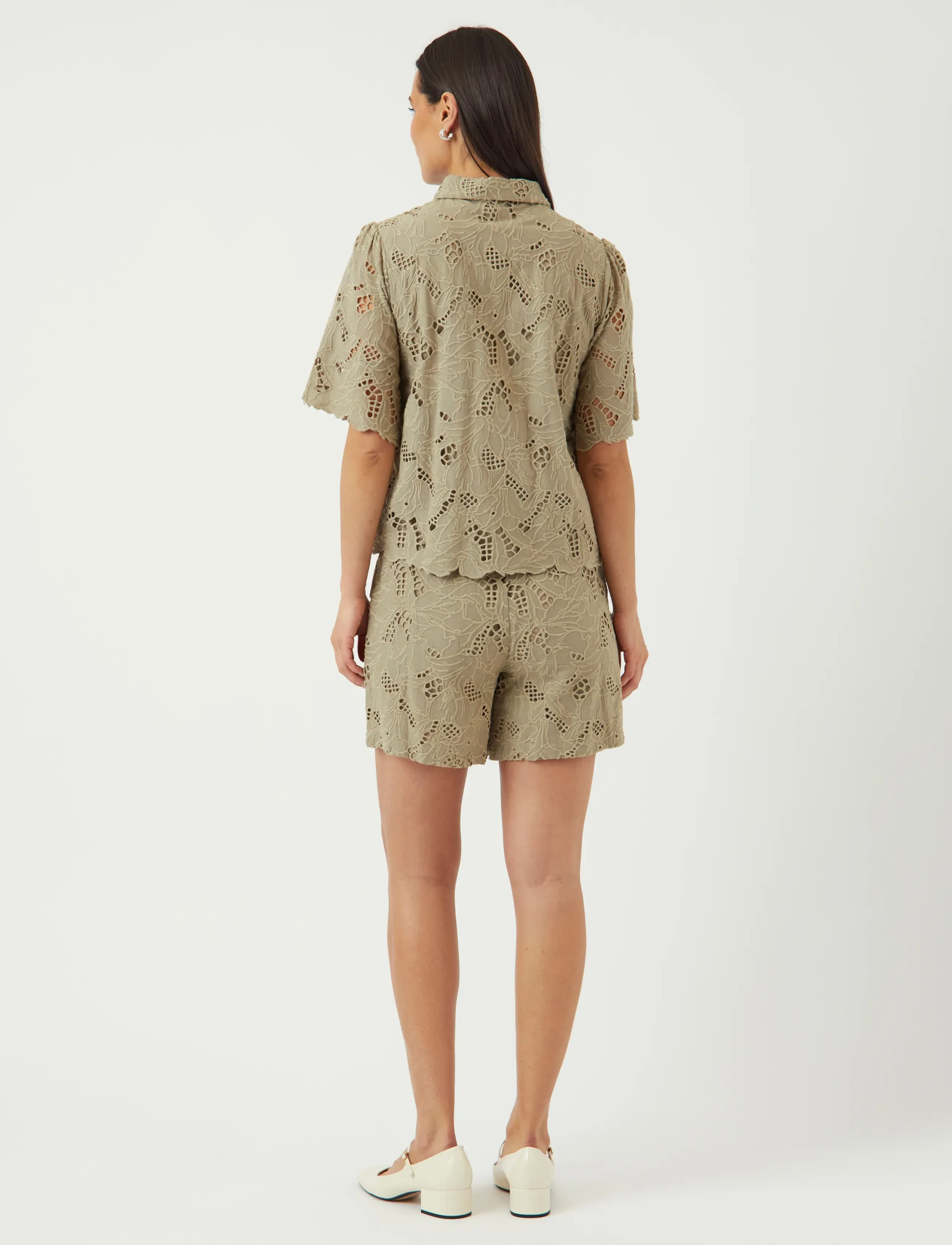 YAS - YASSAGGA 2/4 SHIRT - kortärmade skjortor - silver sage - 3