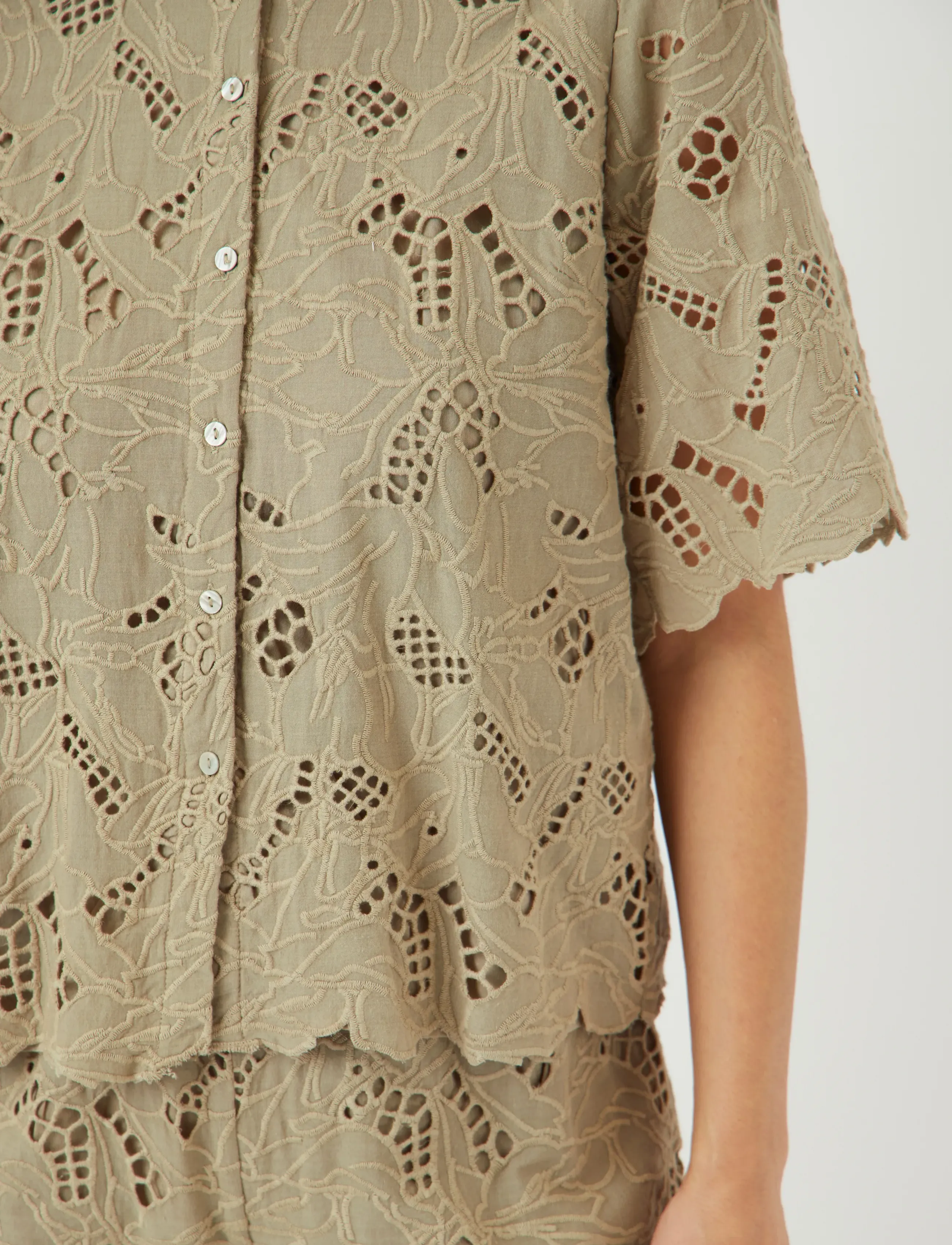 YAS - YASSAGGA 2/4 SHIRT - kortärmade skjortor - silver sage - 5