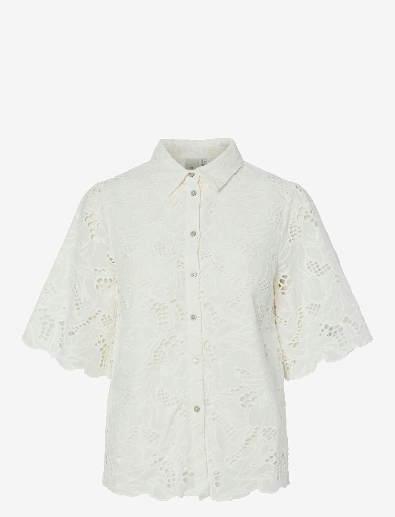 YAS - YASSAGGA 2/4 SHIRT - kurzärmlige hemden - star white - 0