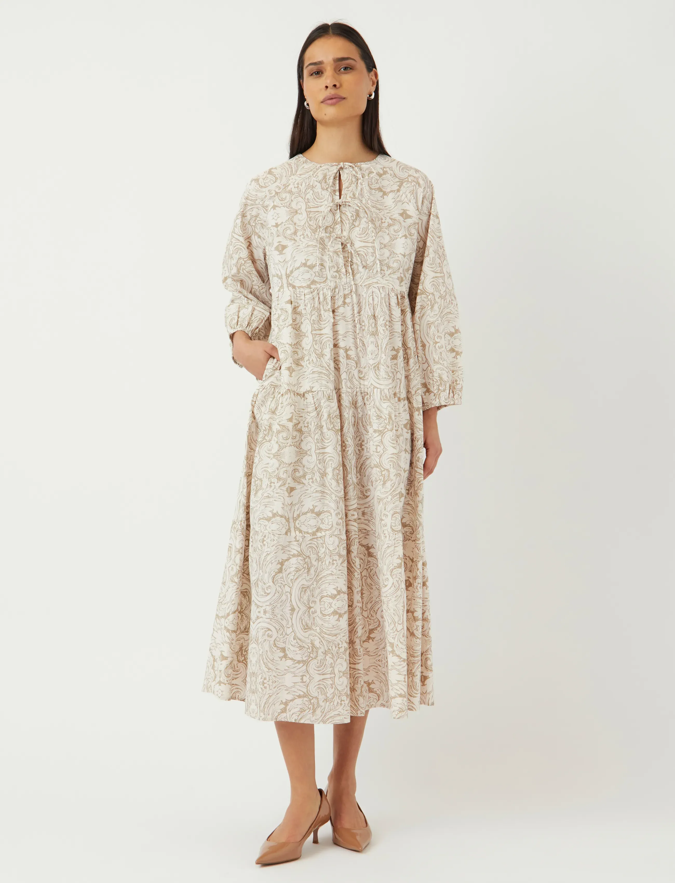 YAS - YASARA 3/4 LONG DRESS S. - sommerkjoler - silver sage - 4