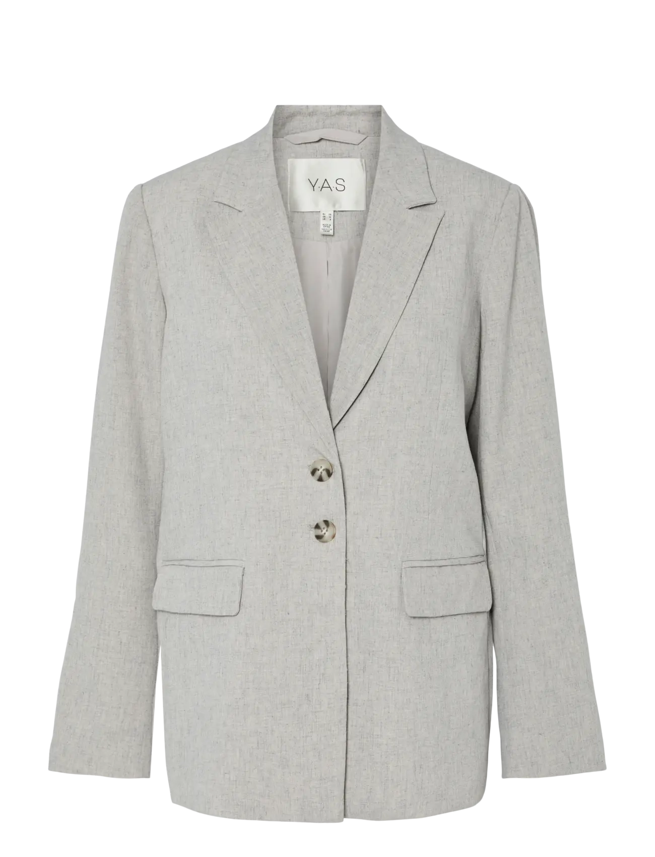 YAS YASRIU LS BLAZER S. NOOS - Kläder - LIGHT GREY MELANGE / grey