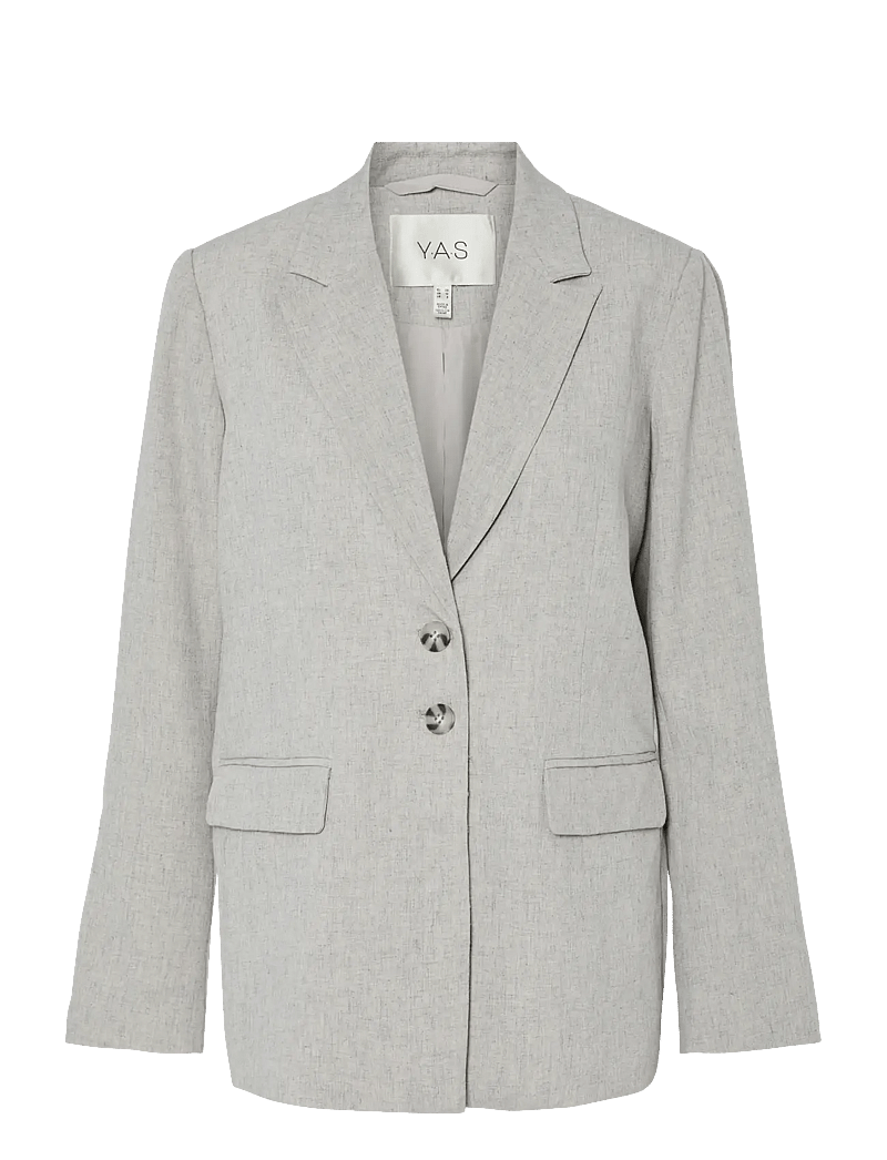 YAS - YASRIU LS BLAZER S. NOOS - einreihige blazer - light grey melange - 1