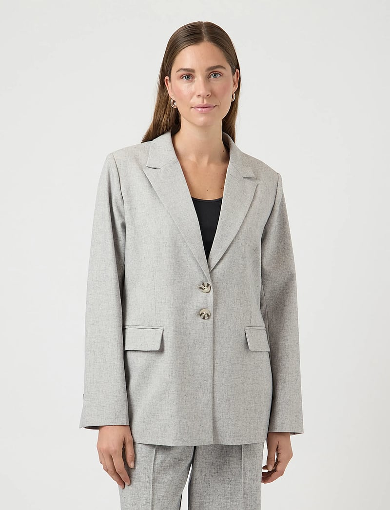 YAS - YASRIU LS BLAZER S. NOOS - einreihige blazer - light grey melange - 0