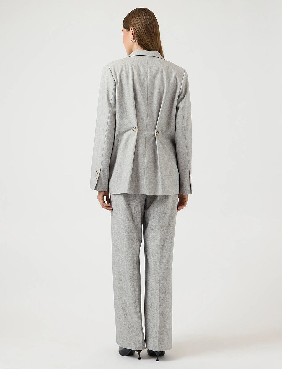 YAS - YASRIU LS BLAZER S. NOOS - einreihige blazer - light grey melange - 3