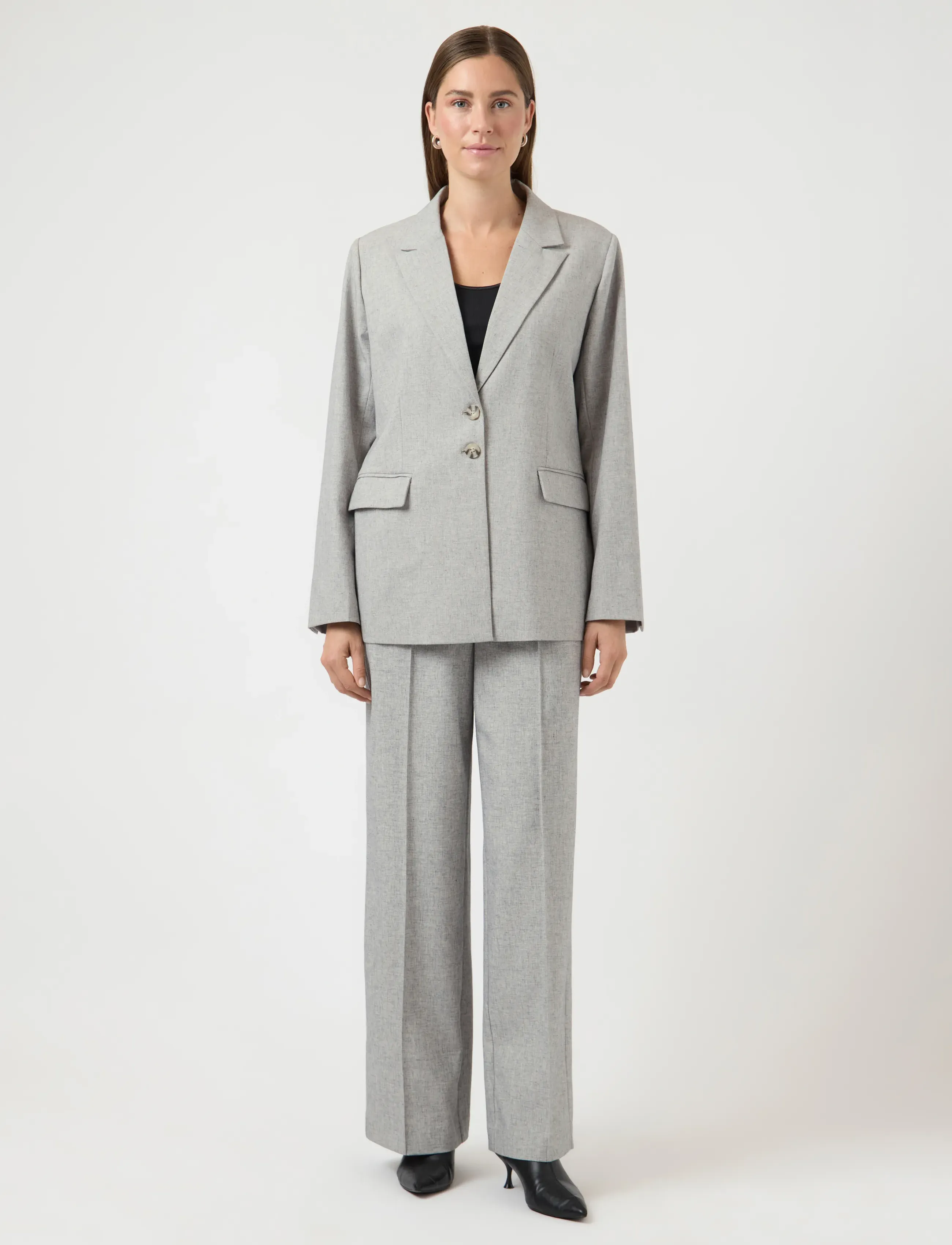 YAS - YASRIU LS BLAZER S. NOOS - marynarki z pojedynczym zapięciem - light grey melange - 4