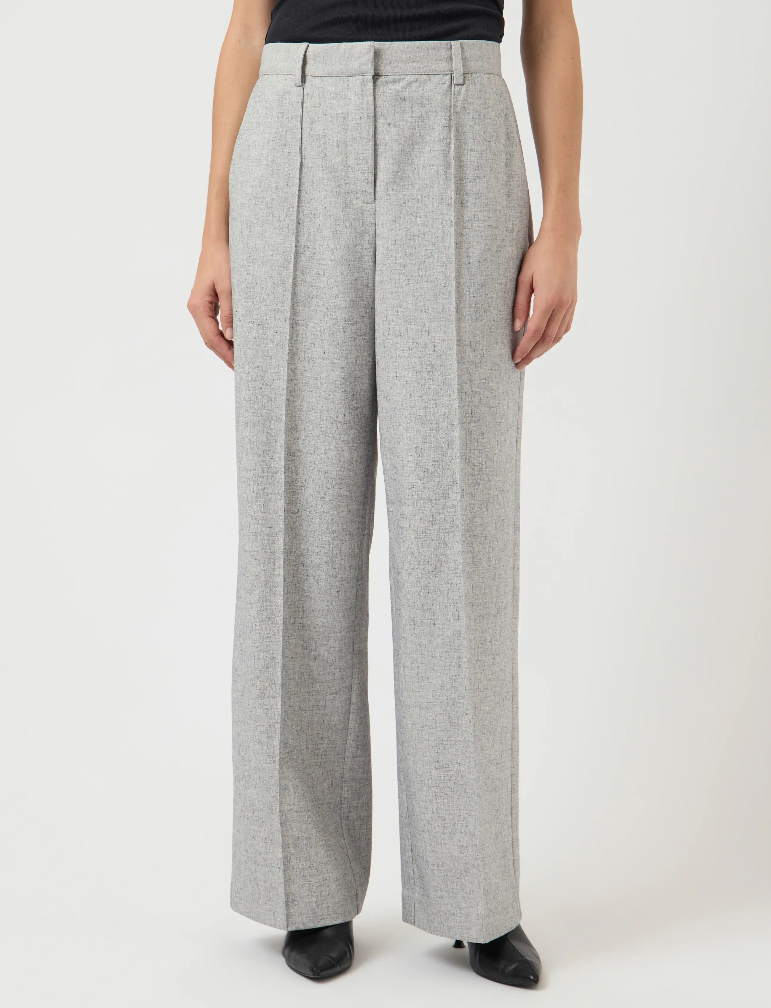YAS YASRIU HMW PANT S. NOOS - Kläder - LIGHT GREY MELANGE / grey