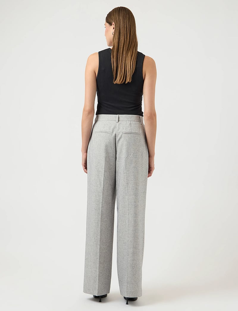 YAS - YASRIU HMW PANT S. NOOS - kostymbyxor - light grey melange - 3