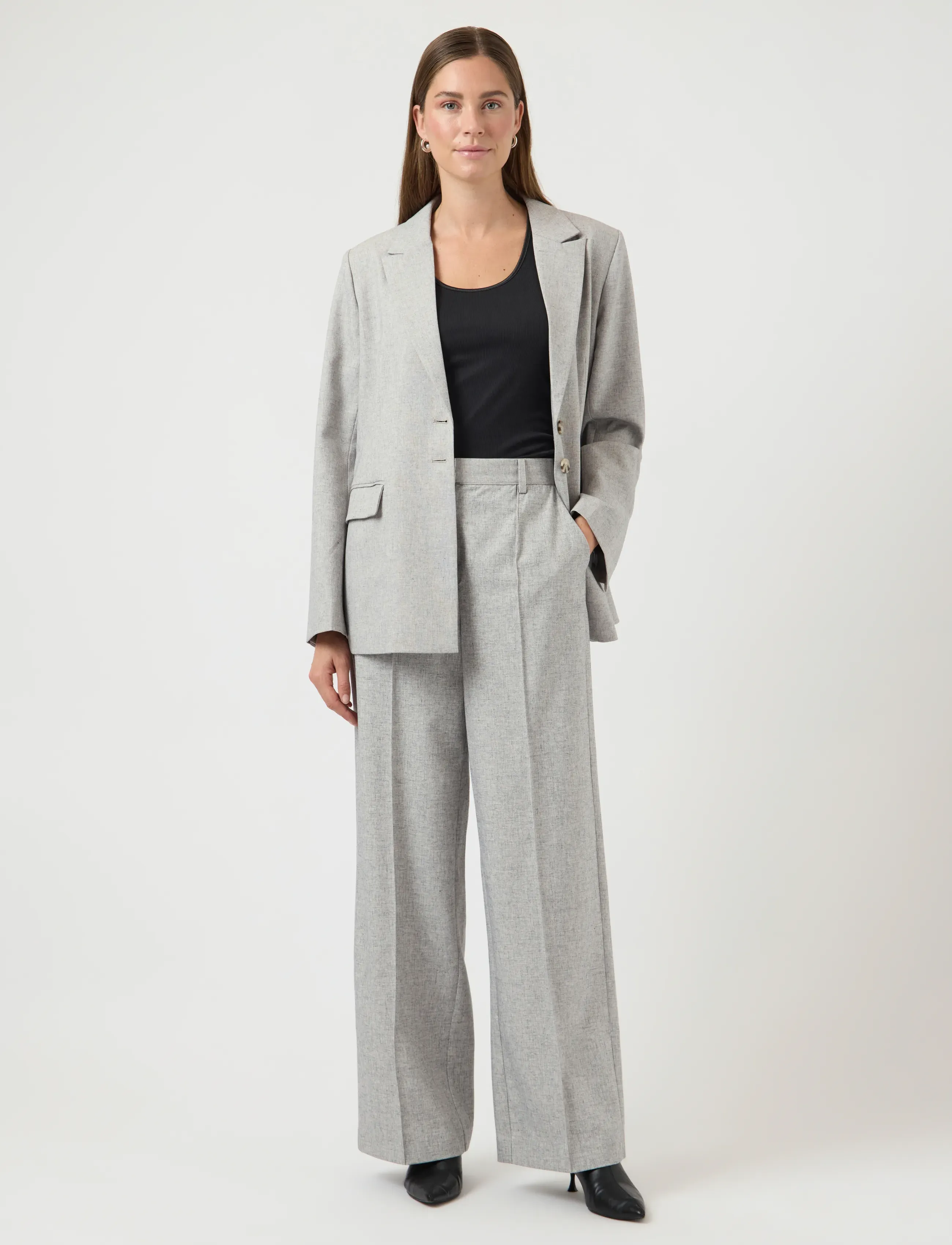 YAS - YASRIU HMW PANT S. NOOS - anzugshosen - light grey melange - 4