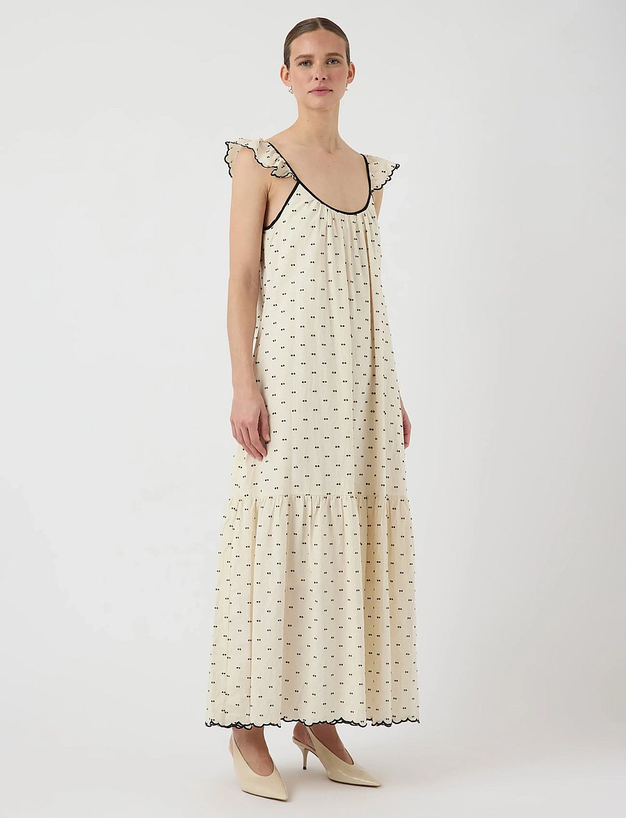 YAS - YASDOBBY SL ANKLE DRESS - sommerkjoler - gardenia - 0